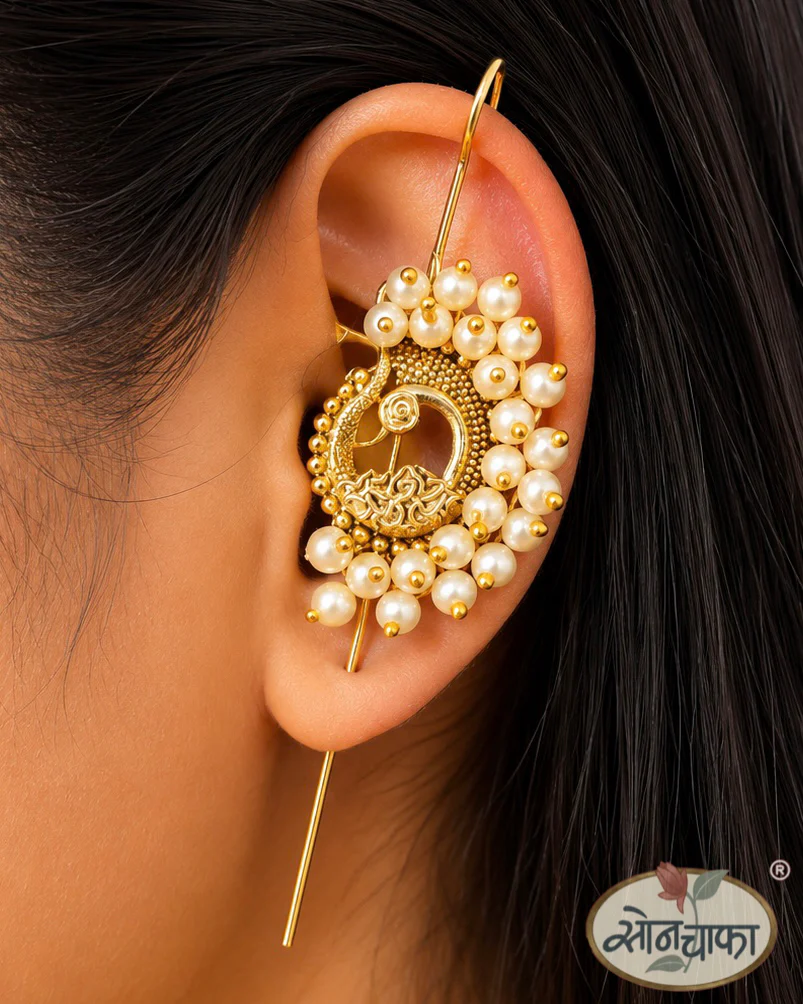 FANCY & TRADITIONAL PEARL EAR-CUFF