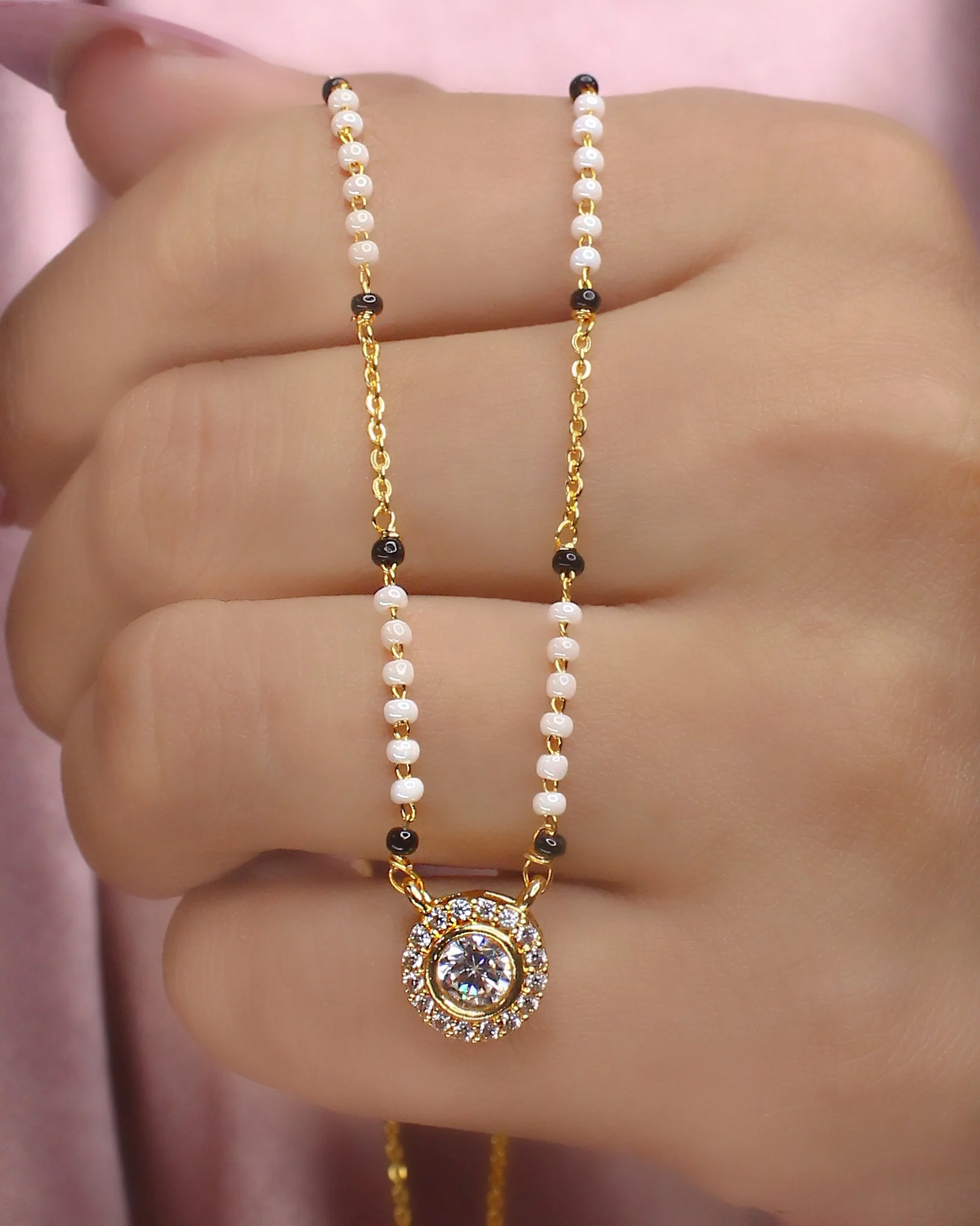 BLACK BEADS DESIGNER MANGALSUTRA - Image 3