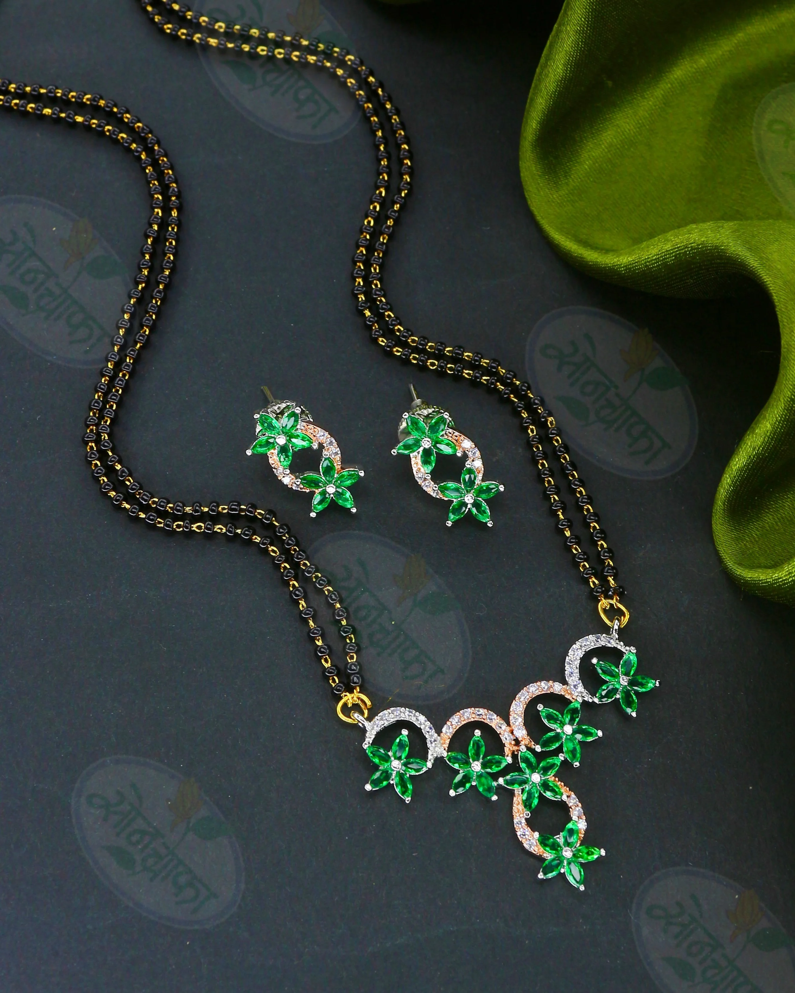 OPULENT FLORAL DIAMOND MANGALSUTRA - Image 5