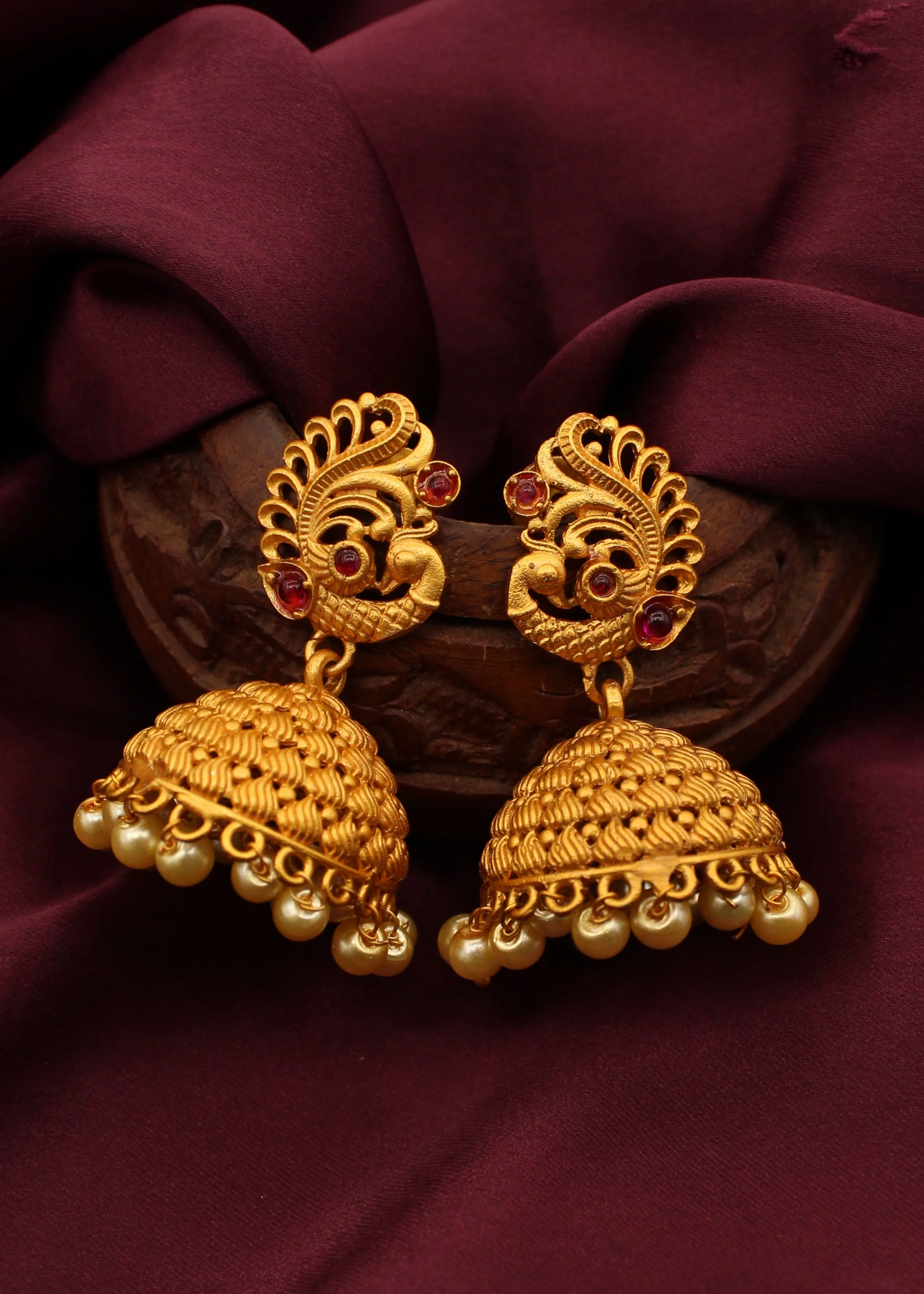CLASSY PEACOCK DESIGNER JHUMKI - Image 6