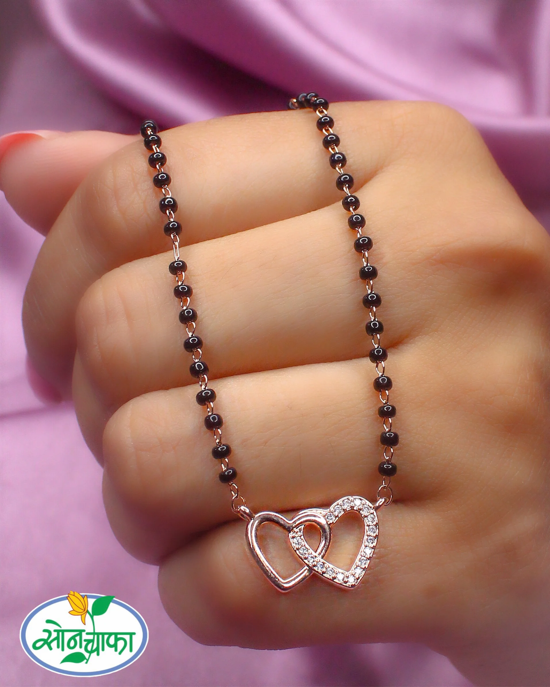 MODERN & ELEGANT TEXTURED DIAMOND MANGALSUTRA