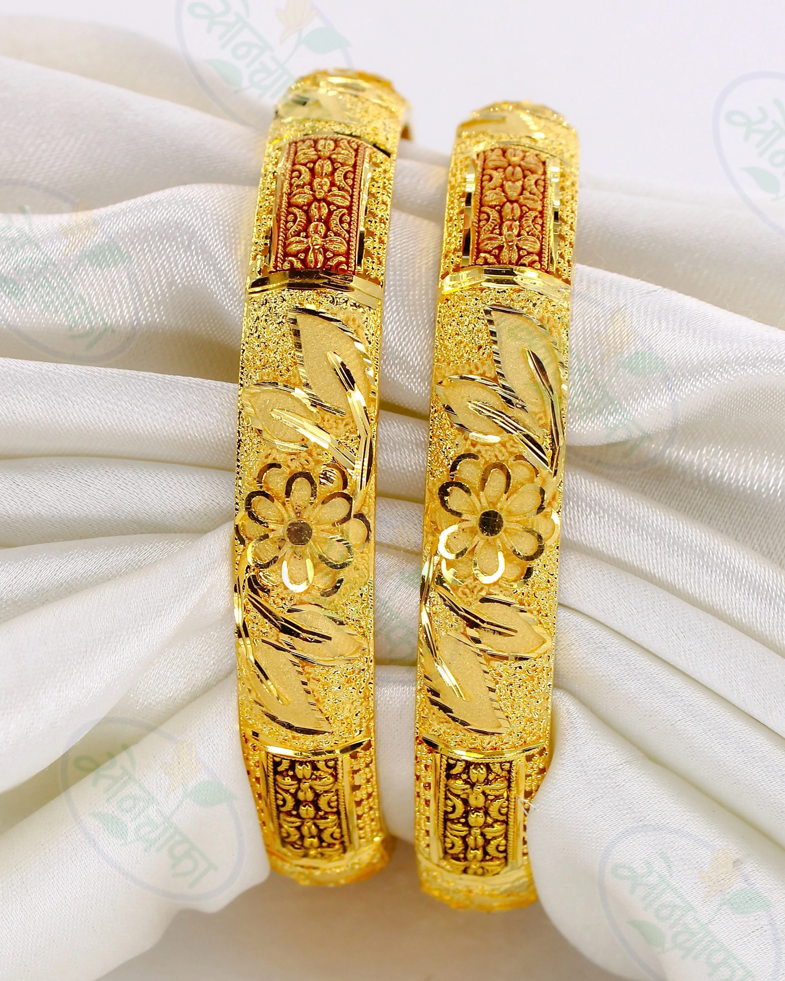 FLORET GOLD PLATED BANGLES - Image 2