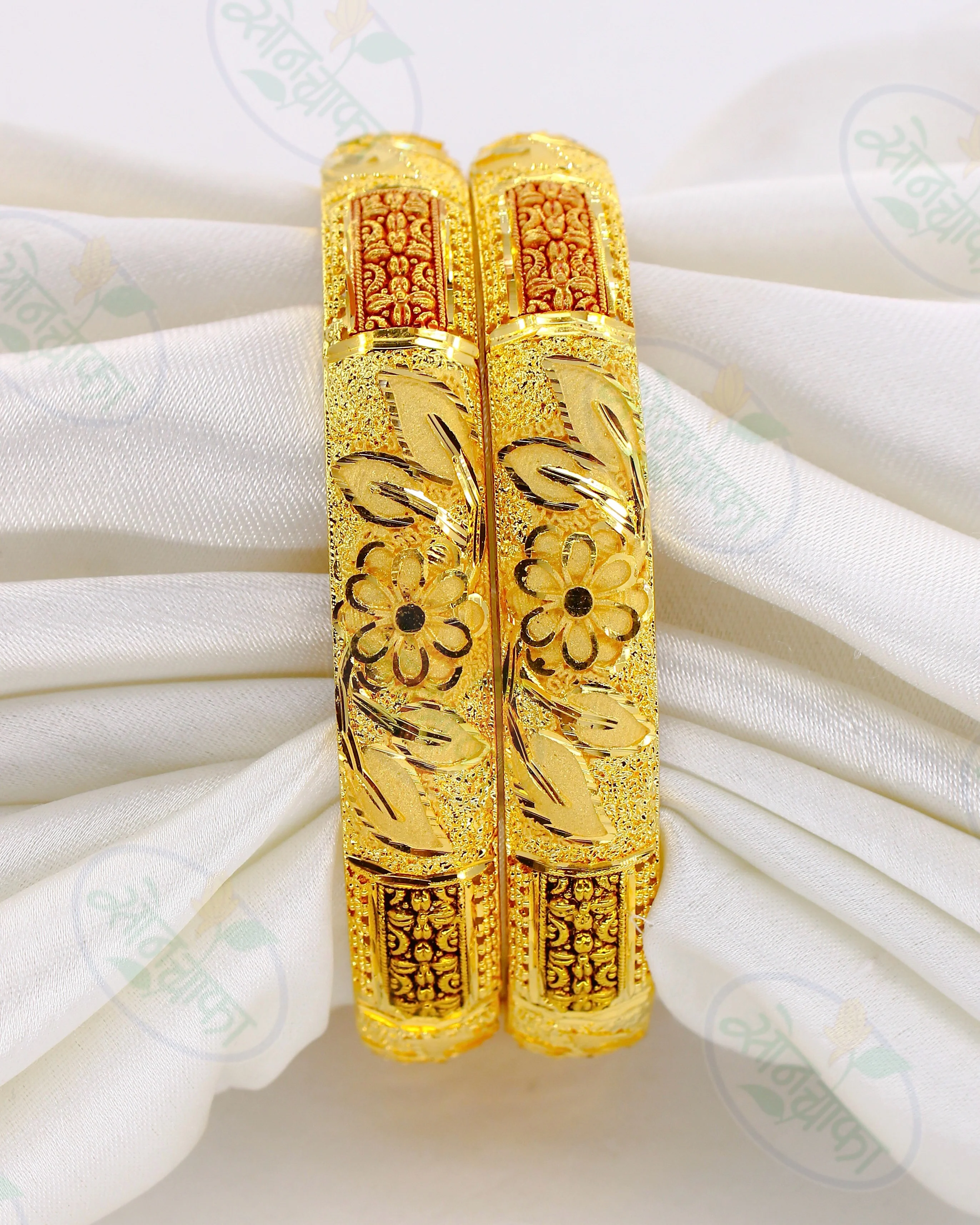 FLORET GOLD PLATED BANGLES - Image 3