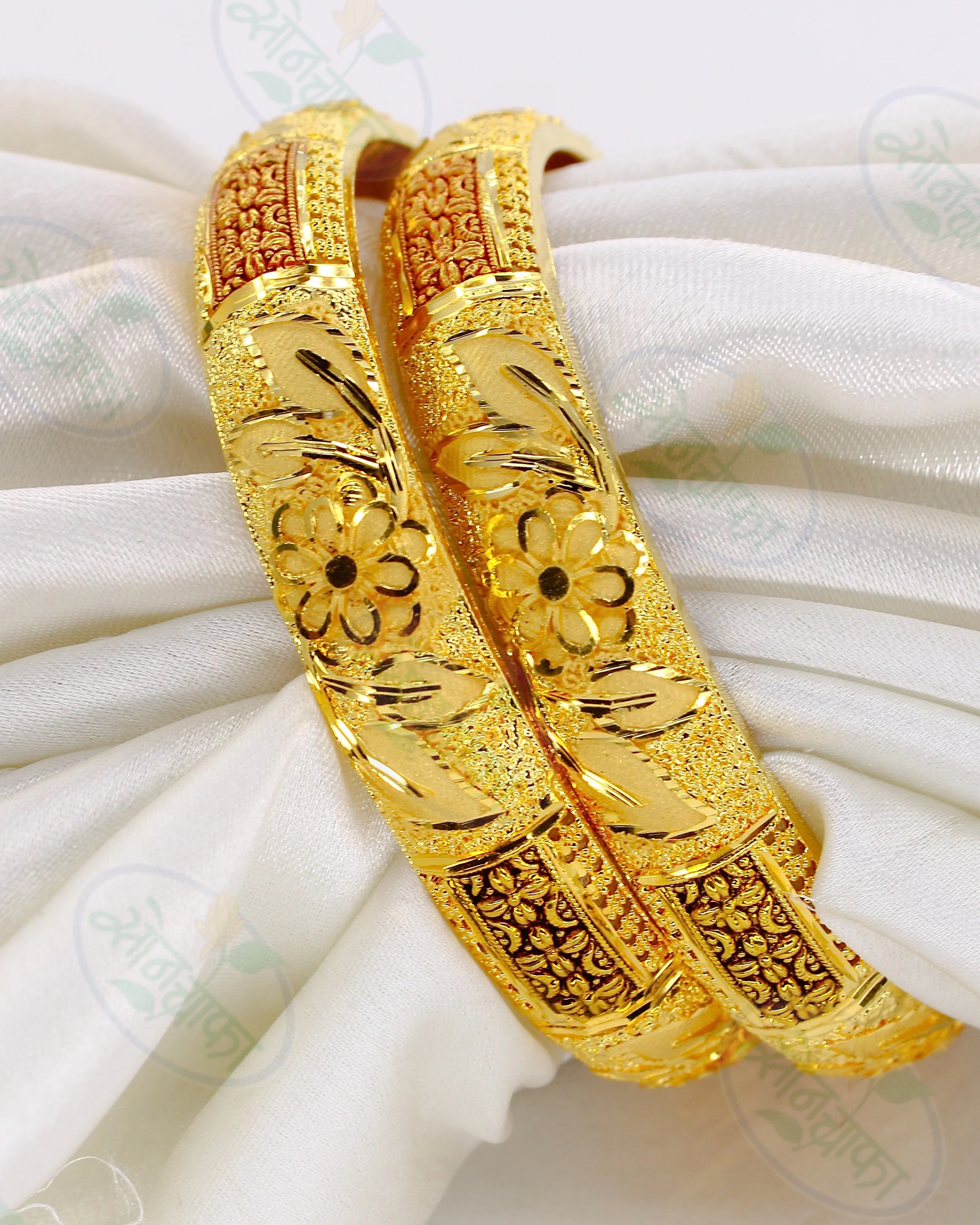FLORET GOLD PLATED BANGLES - Image 4
