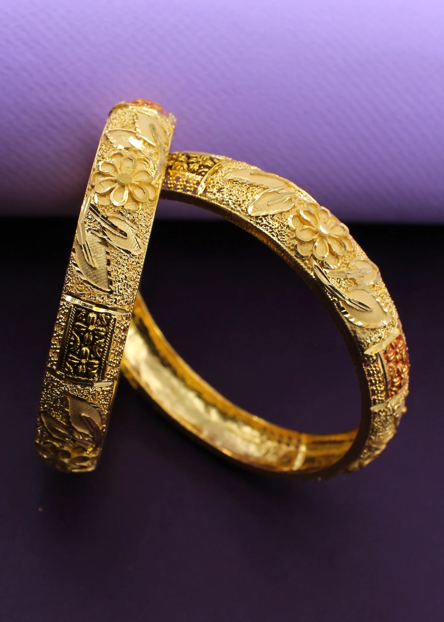 FLORET GOLD PLATED BANGLES - Image 6