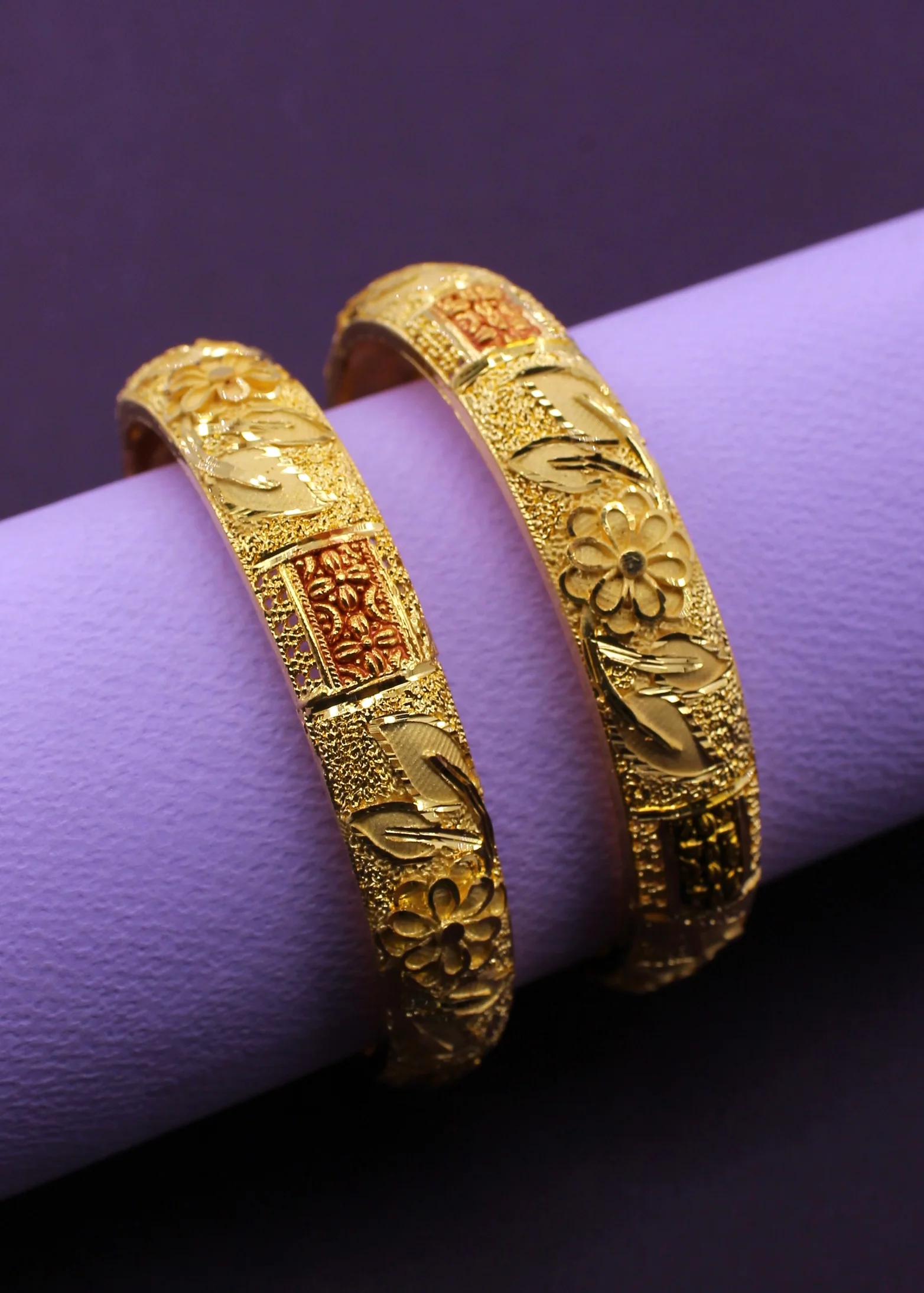 FLORET GOLD PLATED BANGLES - Image 8