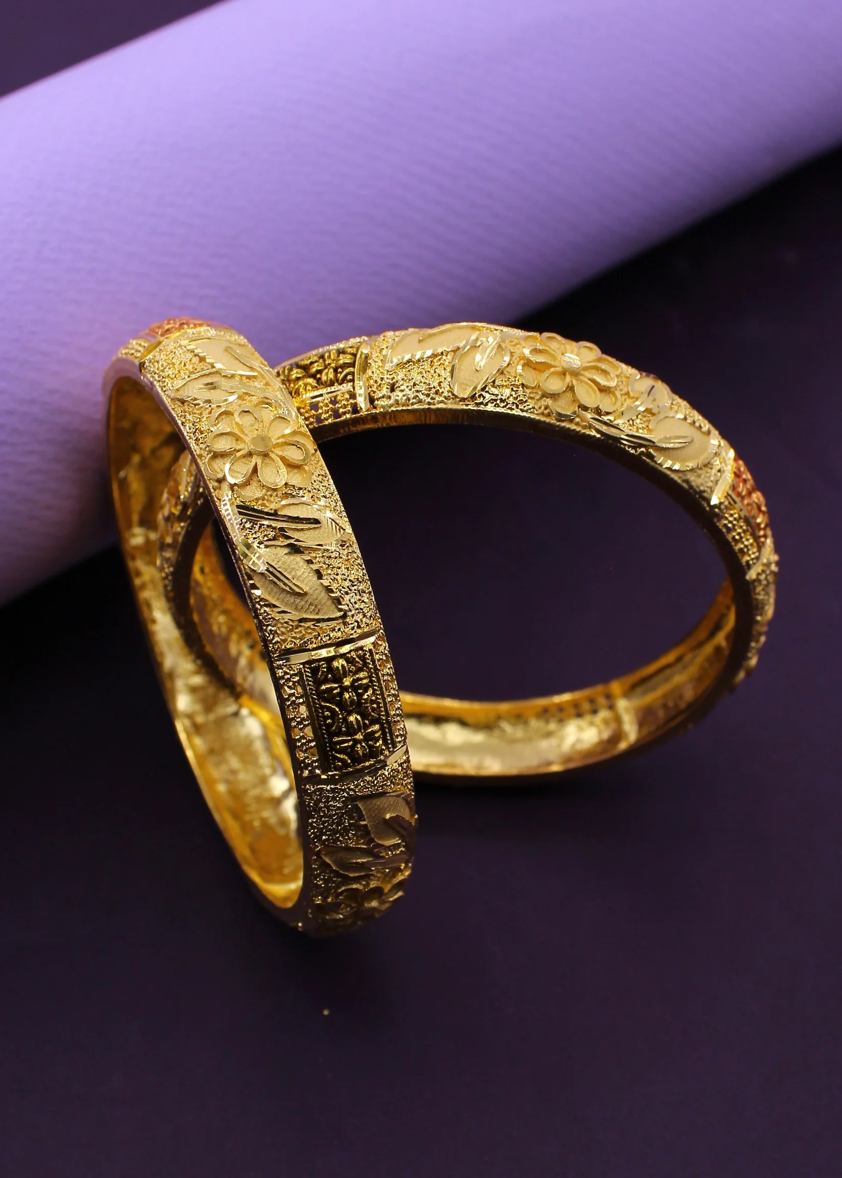 FLORET GOLD PLATED BANGLES - Image 9