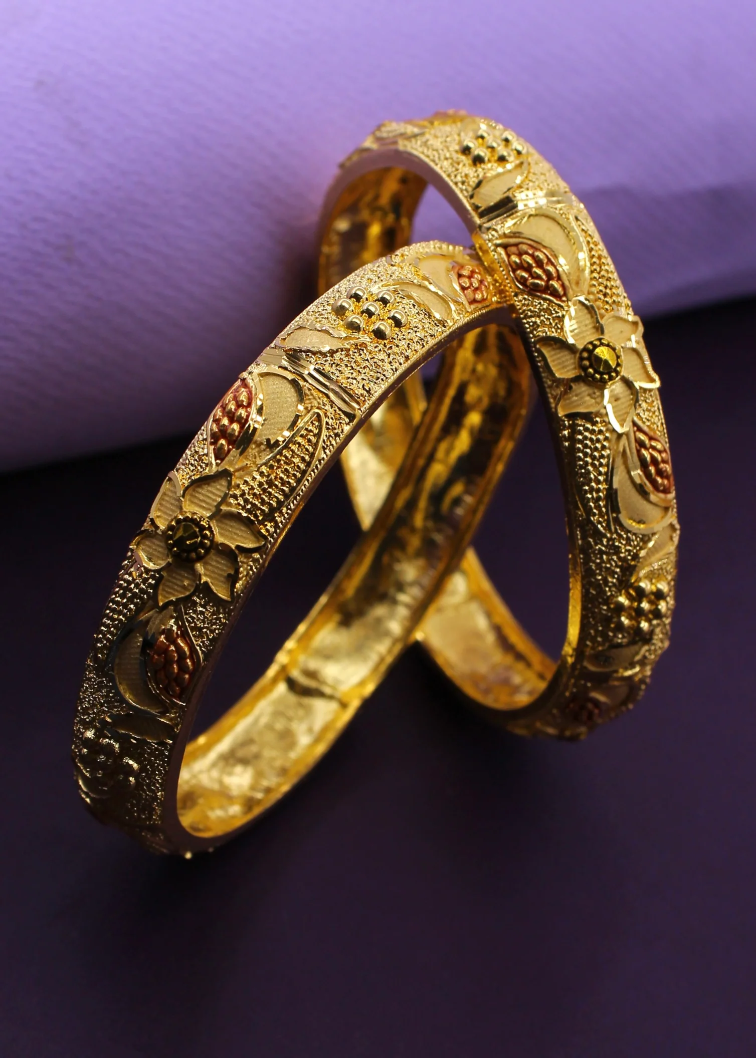 FLORESCENCE GOLD PLATED BANGLES - Image 7