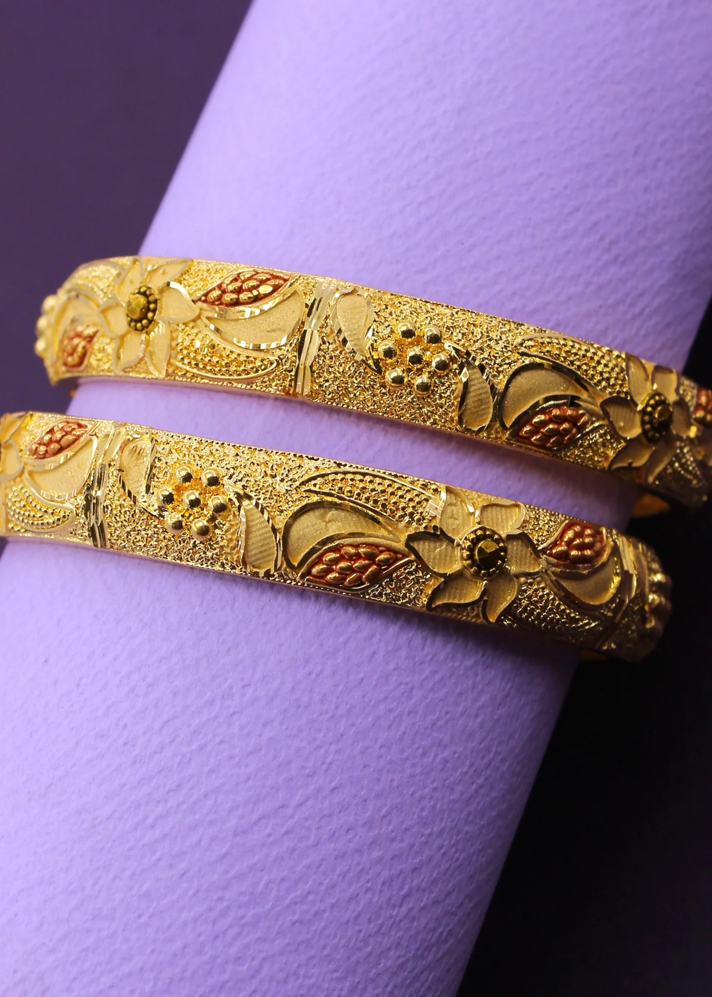 FLORESCENCE GOLD PLATED BANGLES - Image 8