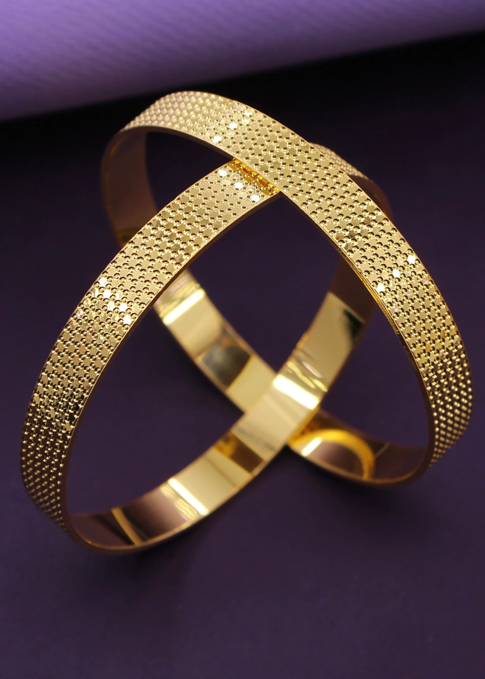 DELICATE DESIGNER GOLDEN BANGLES - Image 6