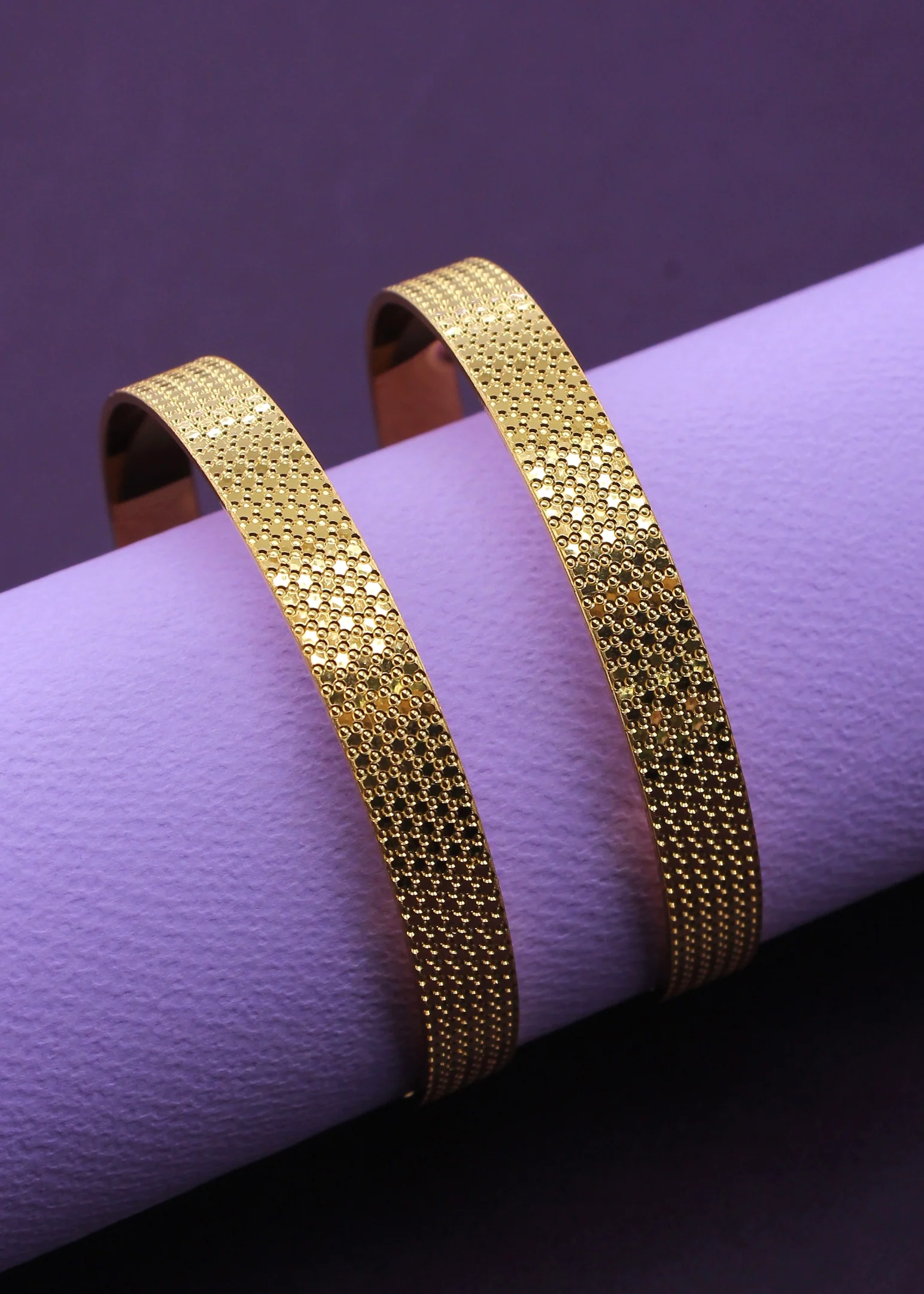 DELICATE DESIGNER GOLDEN BANGLES - Image 7