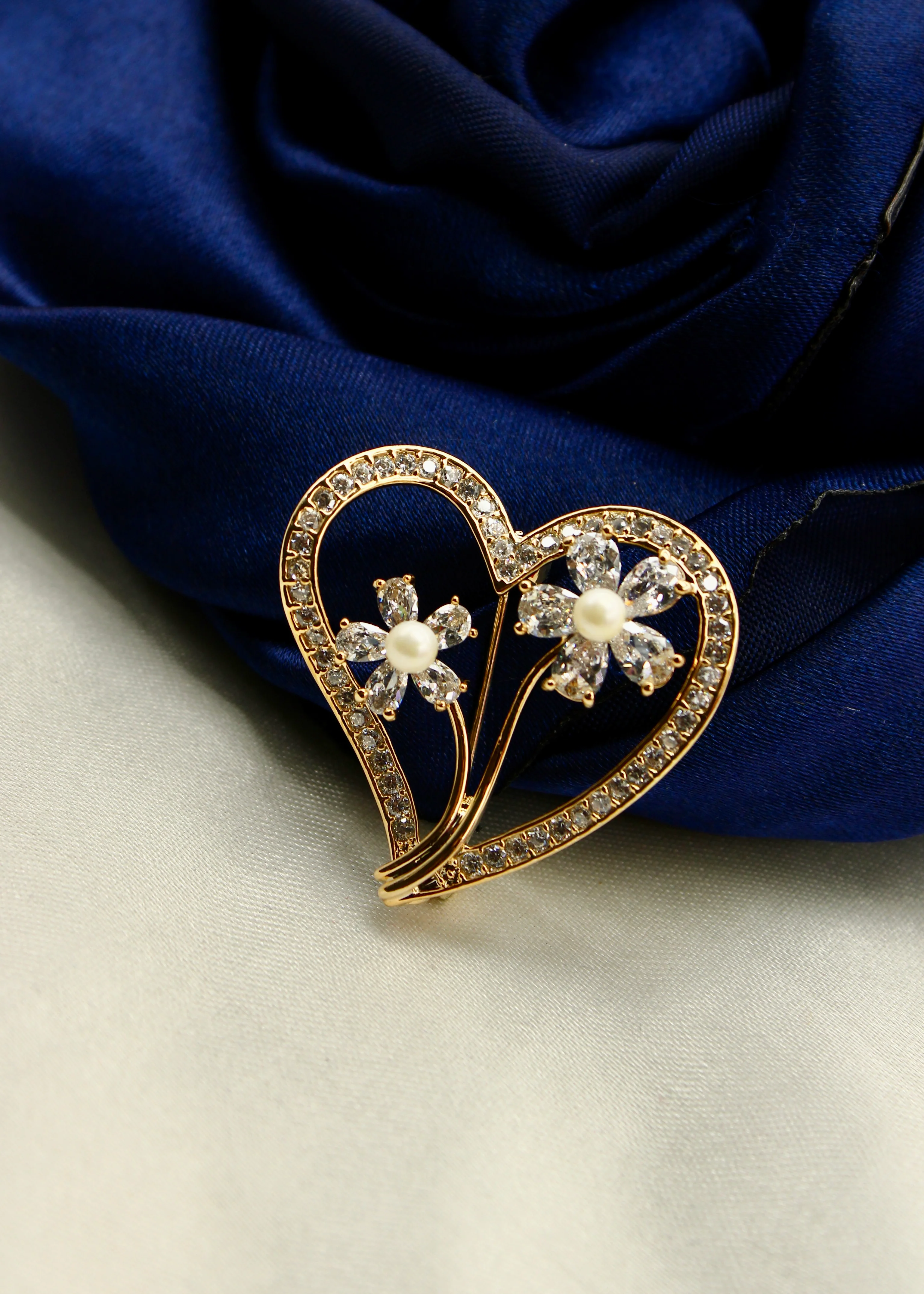 HEART WITH FLORAL DIA SAREEPIN - Image 8