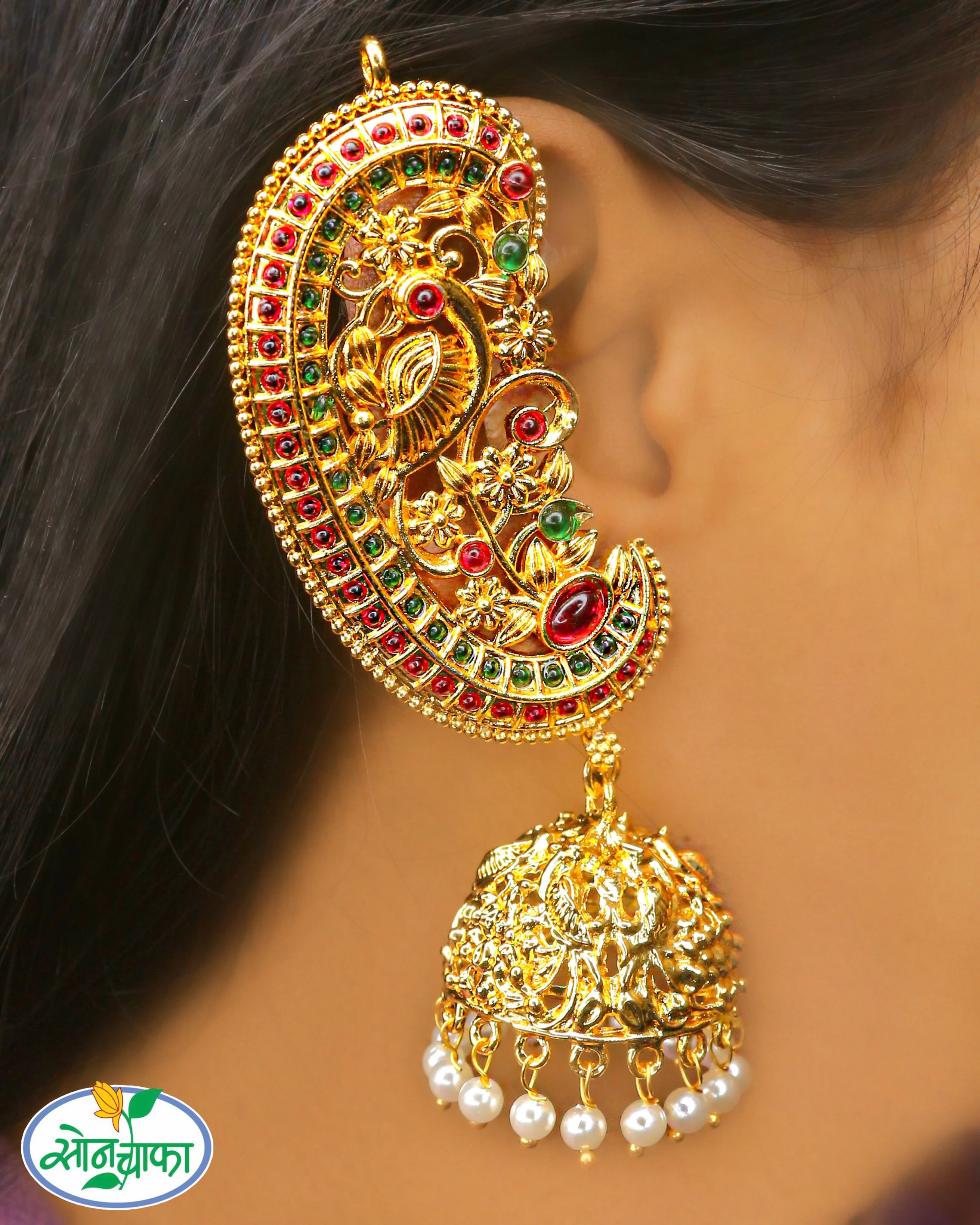 FLORAL GLAMOROUS EAR-CUFF - Image 2