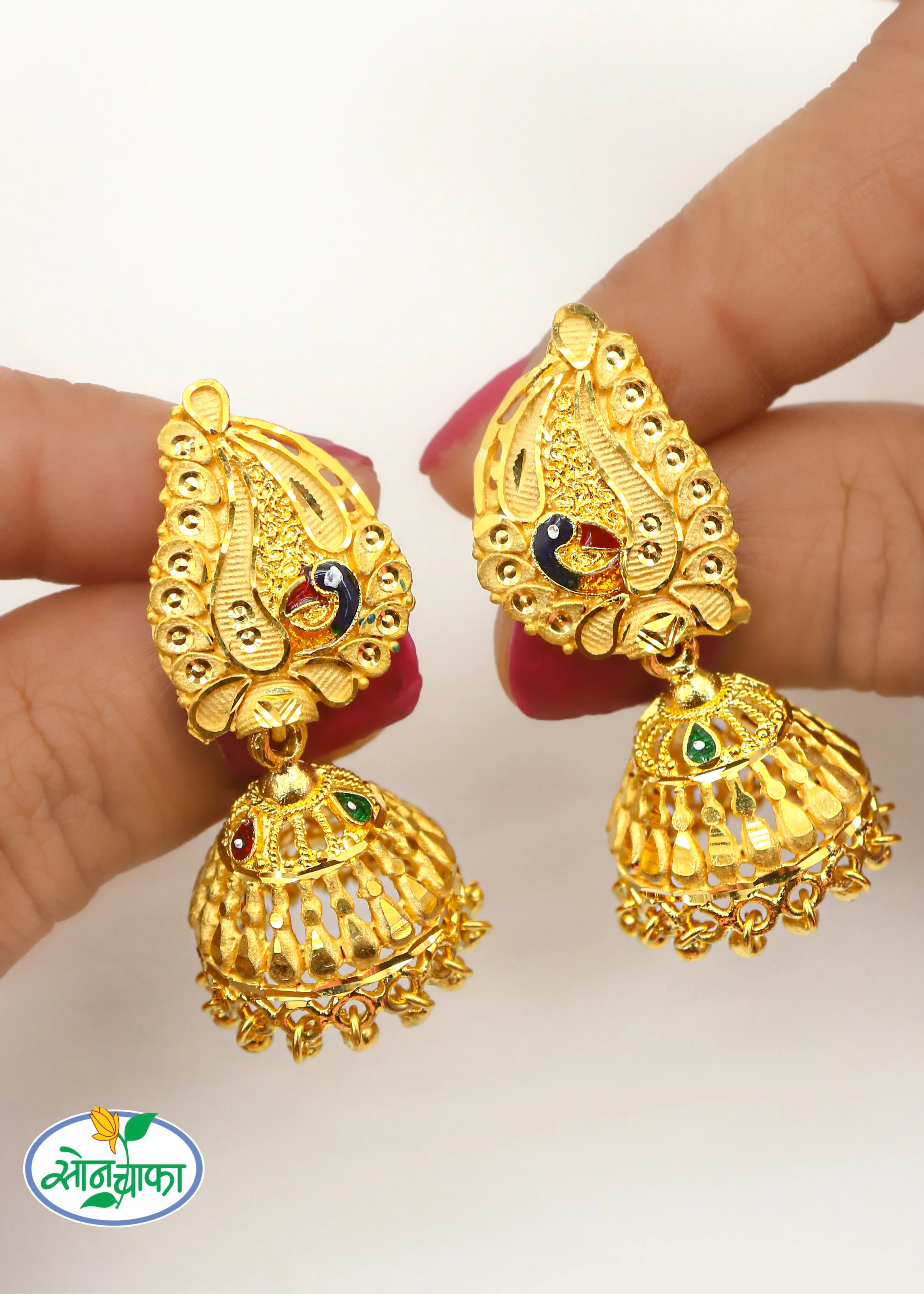 ECLECTIC GOLD PLATED EARRINGS - Image 2