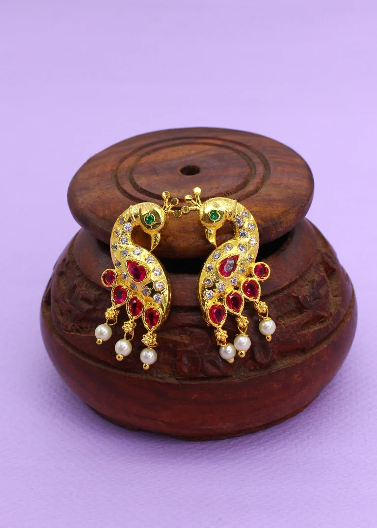MAJESTIC PEACOCK EARRINGS - Image 2