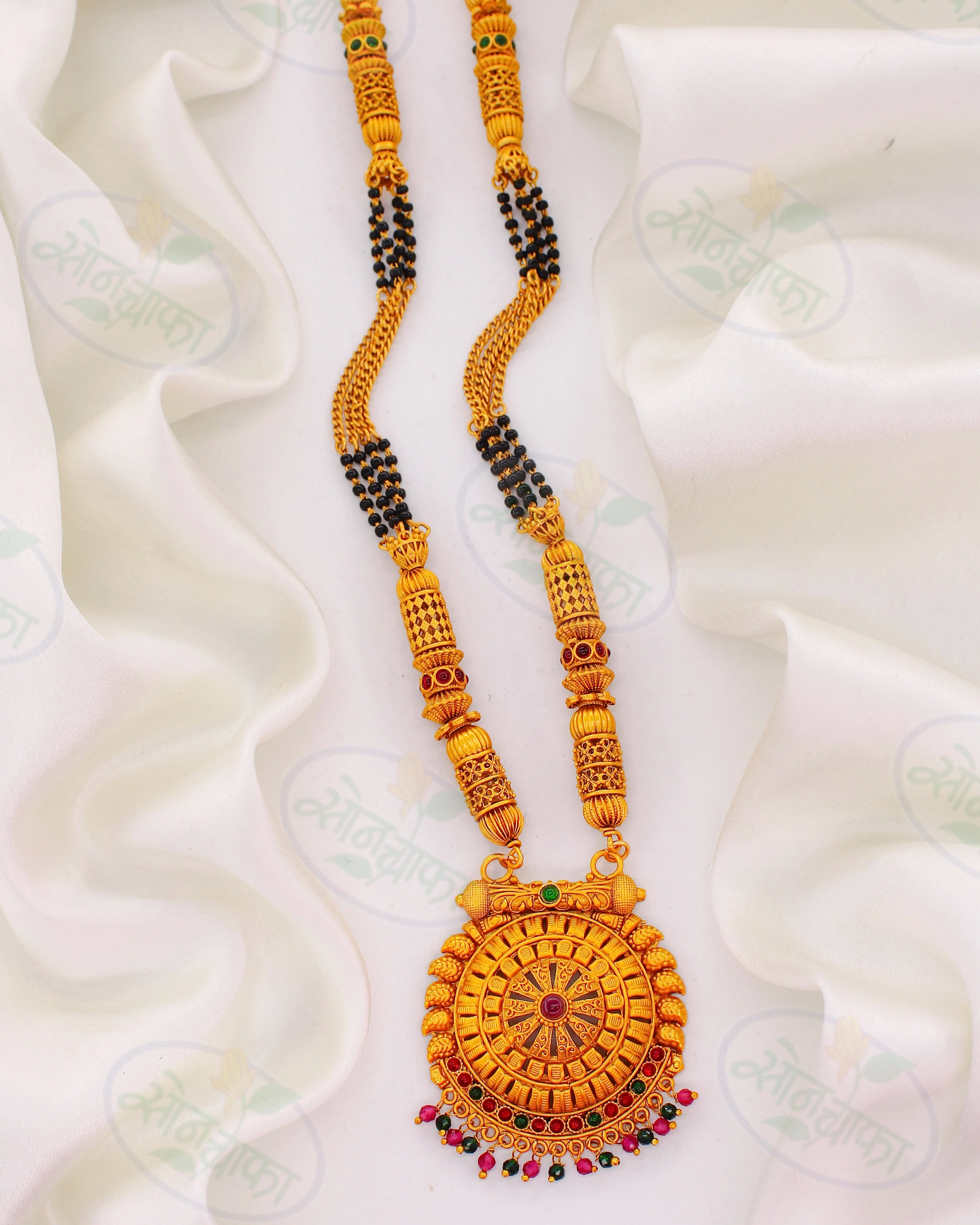 OPULENT DELICATE MATTE GOLD MANGALSUTRA - Image 2