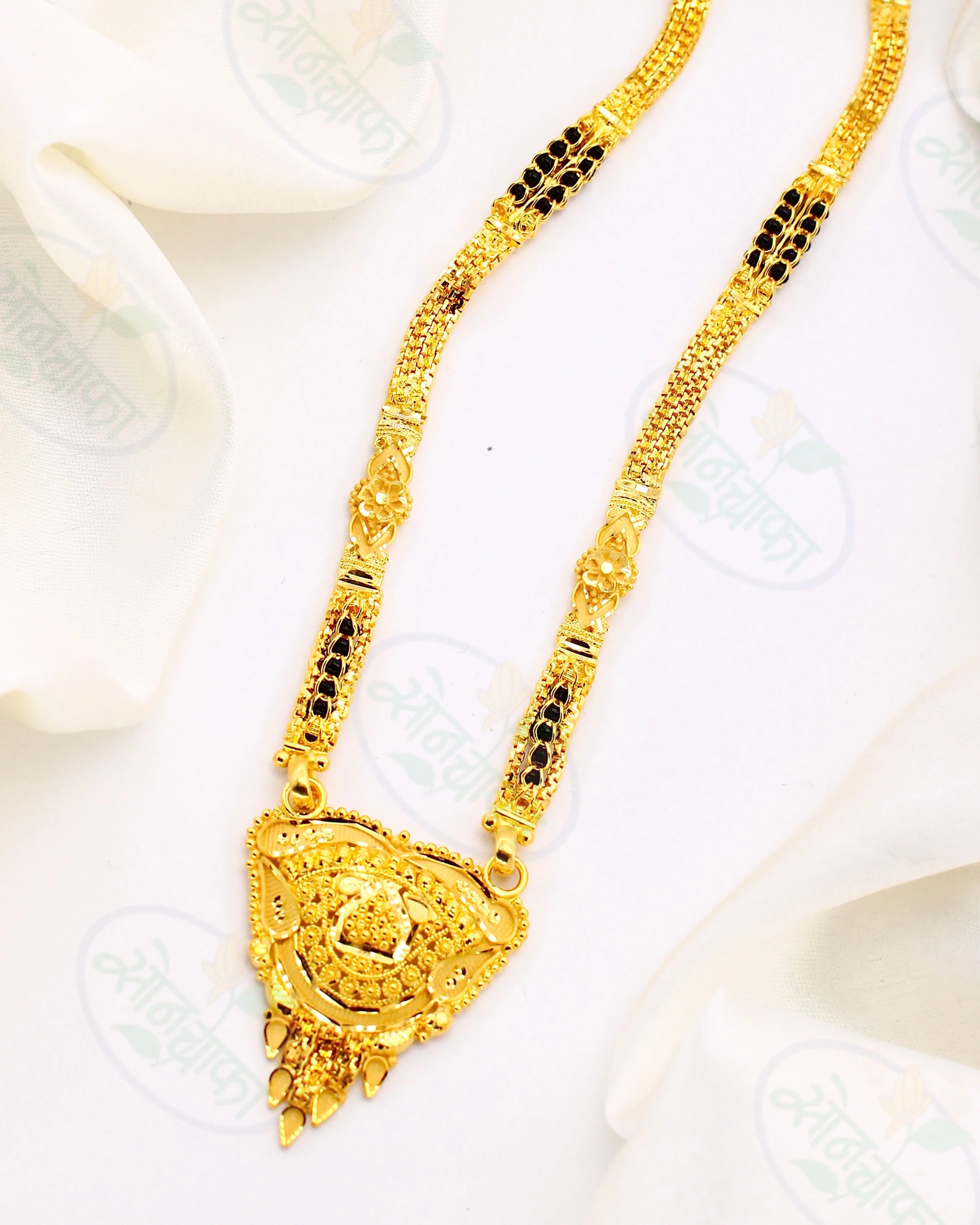 GLEAMING GLOSSY GOLD PLATED MANGALSUTRA - Image 2