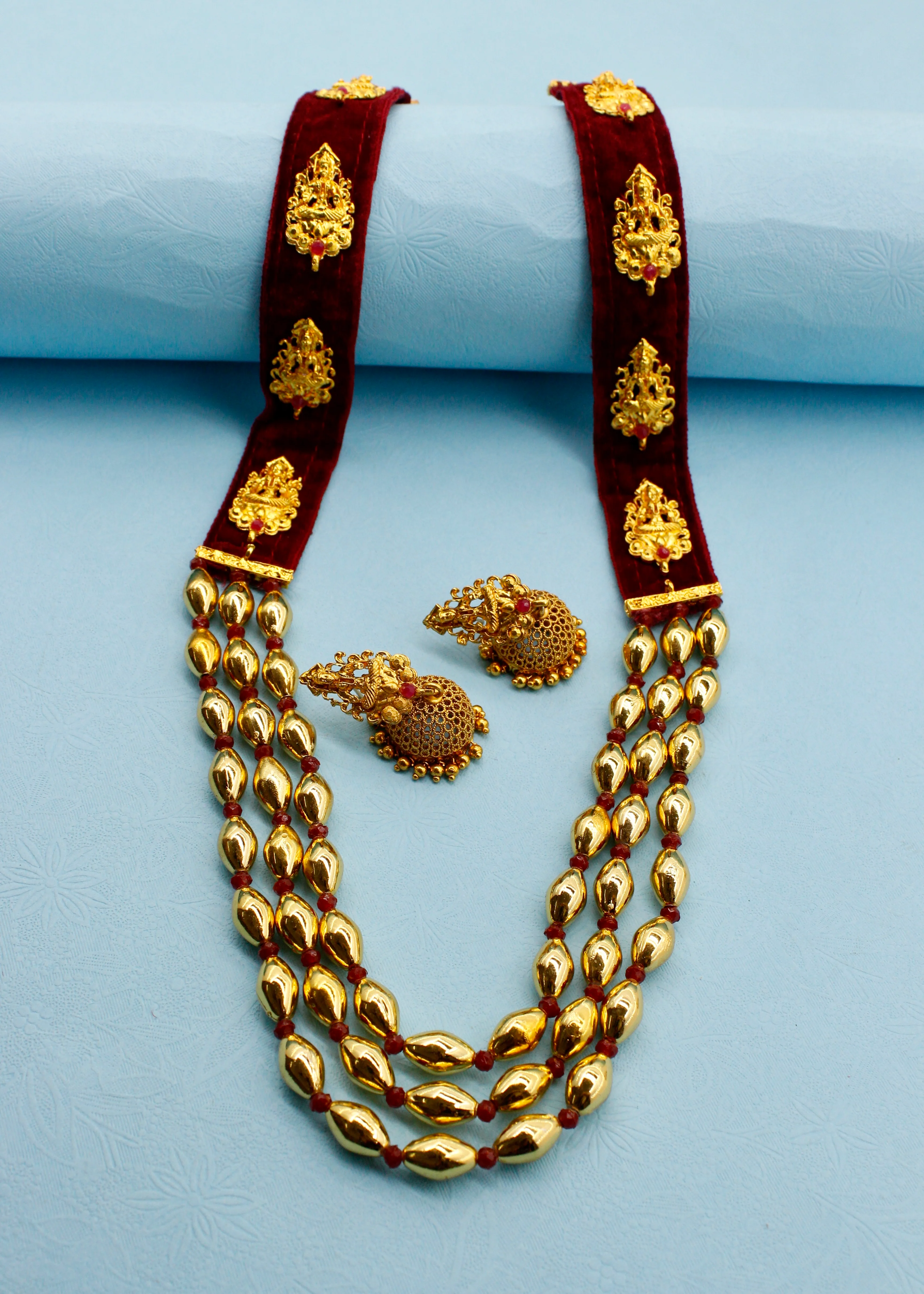 GODDESS LAXMI DHOLKI BEADS NECKLACE - Image 4