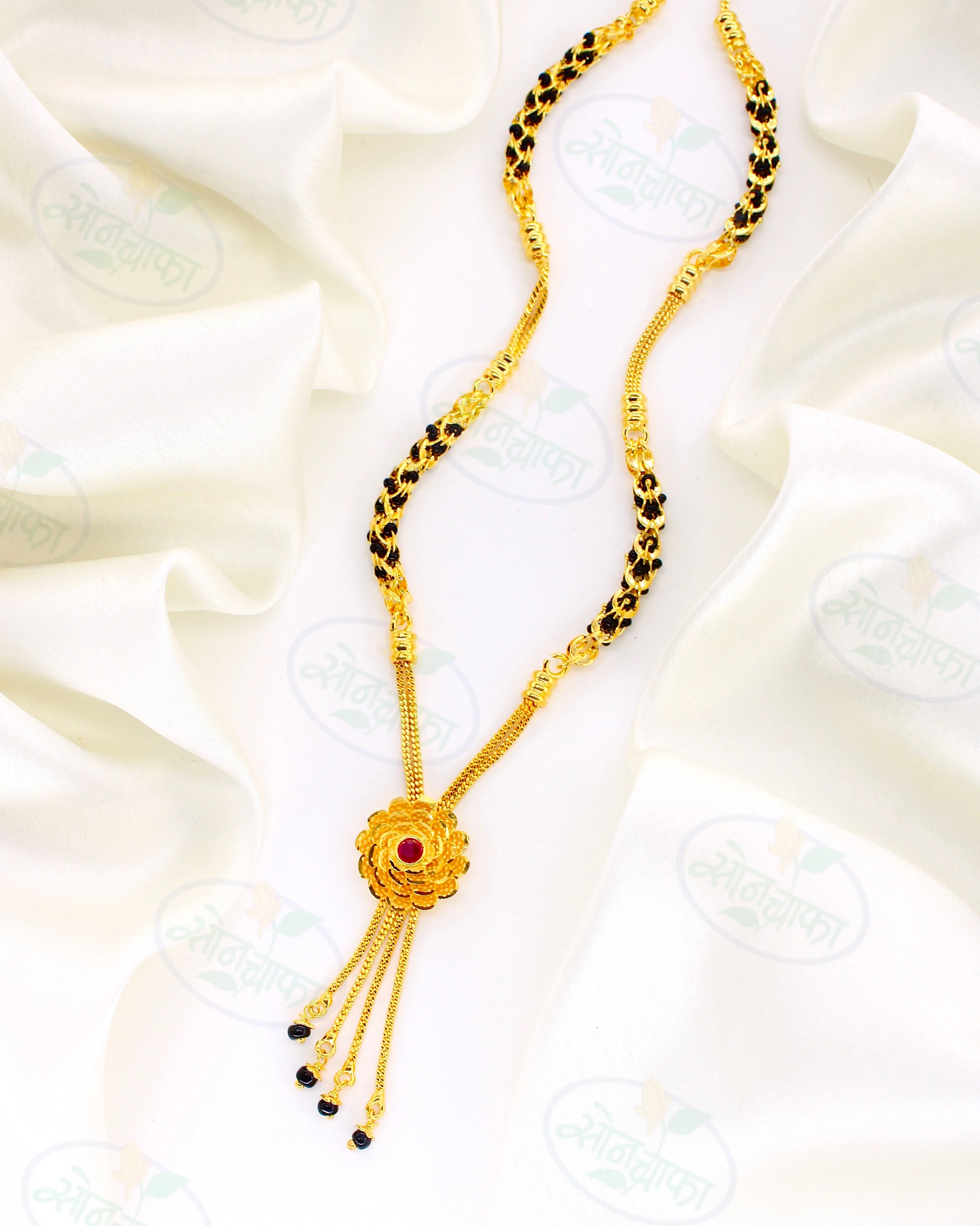 MODERN CHARM FLORAL MANGALSUTRA - Image 2