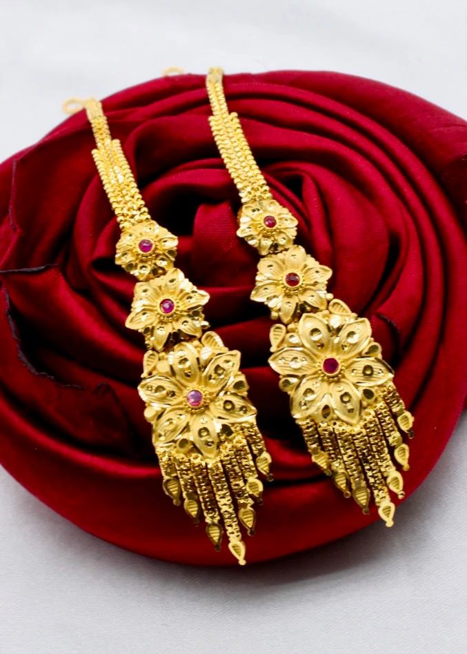 FLOWERET EARRINGS WITH KANCHAIN - Image 5