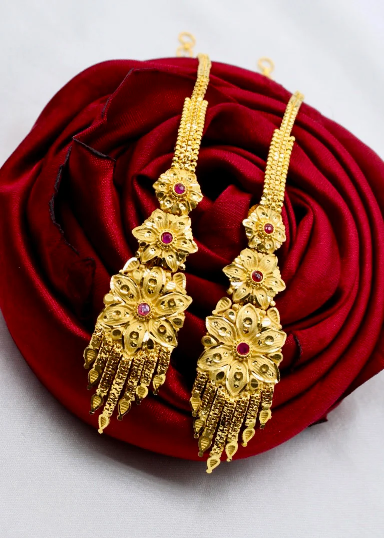 FLOWERET EARRINGS WITH KANCHAIN - Image 6