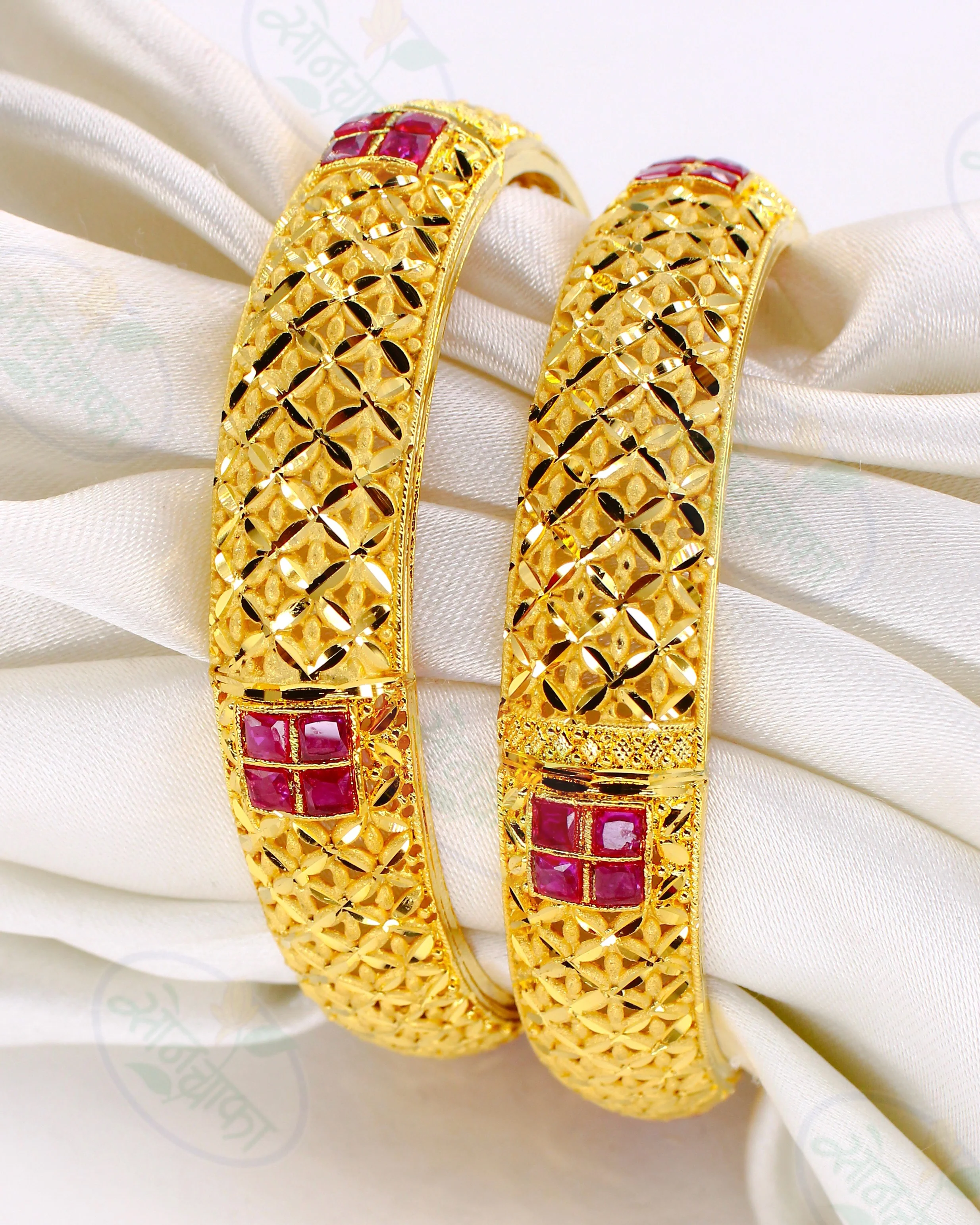 DAINTY FLORET GOLDEN BANGLES - Image 2