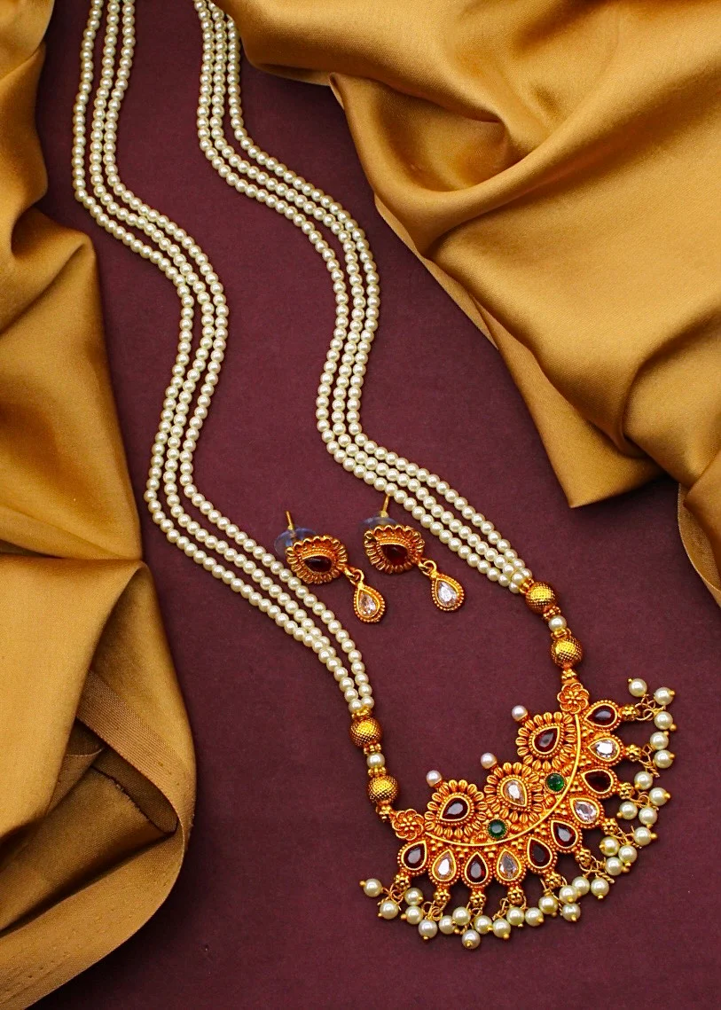 CHAIN PEARL BEADS NECKLACE - Image 3