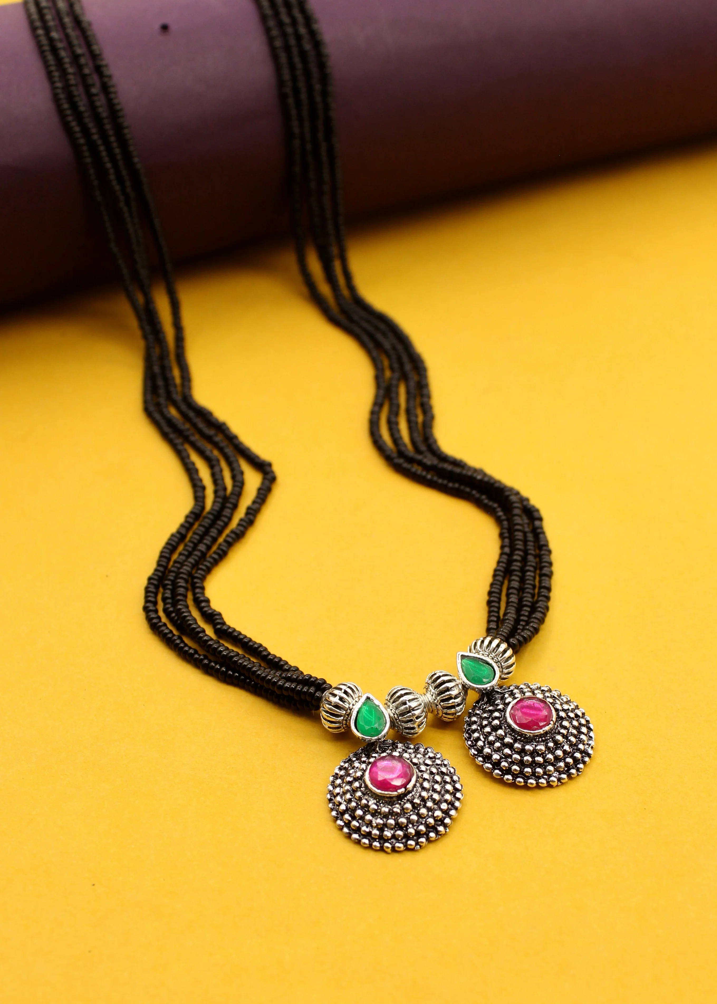 WATTI PENDANT OXIDISED MANGALSUTRA - Image 2