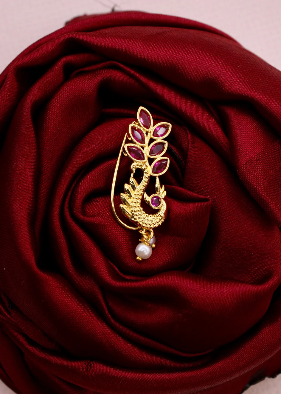 PEAFOWL DESIGNER ANTIQUE NATH - Image 3