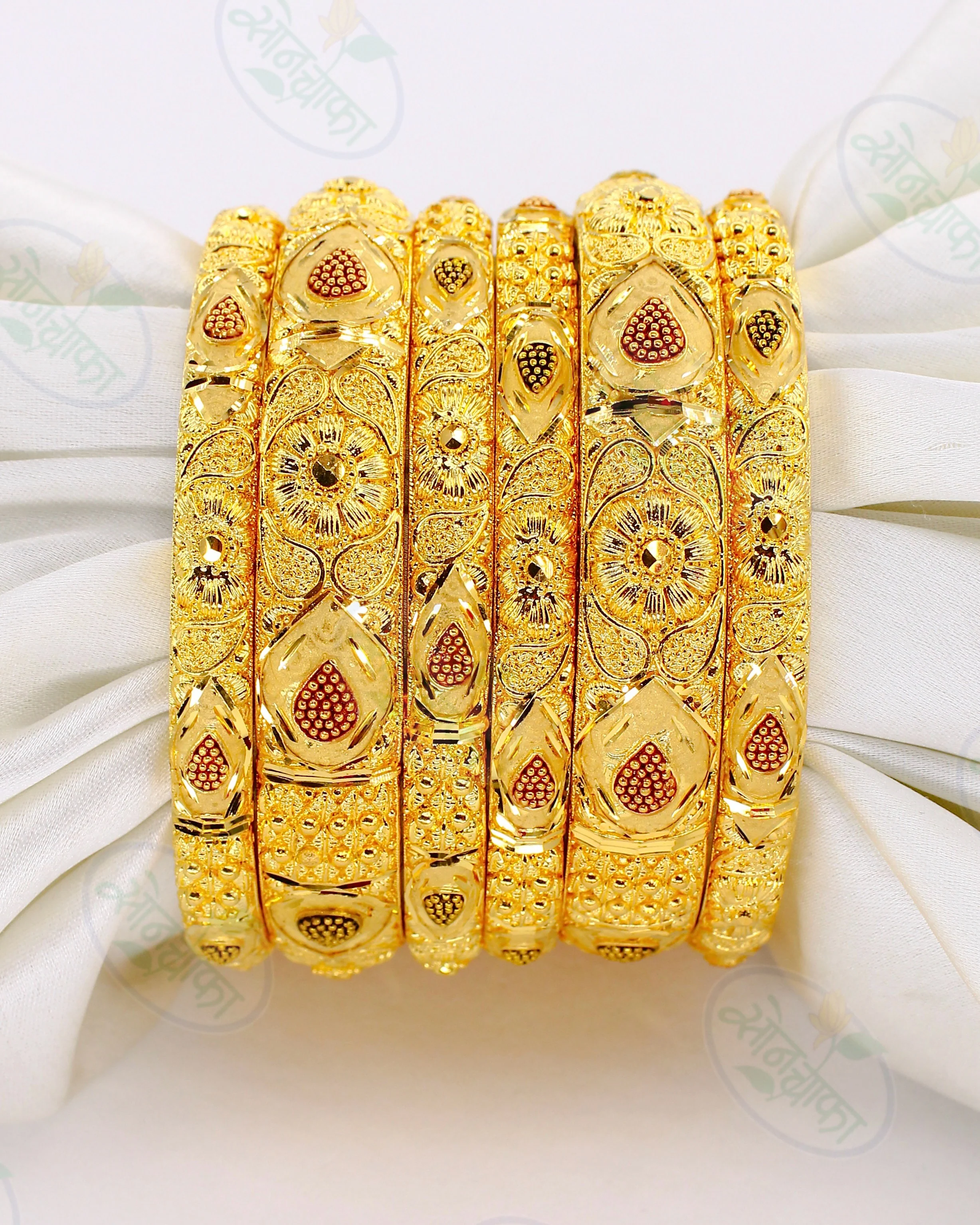 DECOROUS GOLD PLATED BANGLES - Image 4