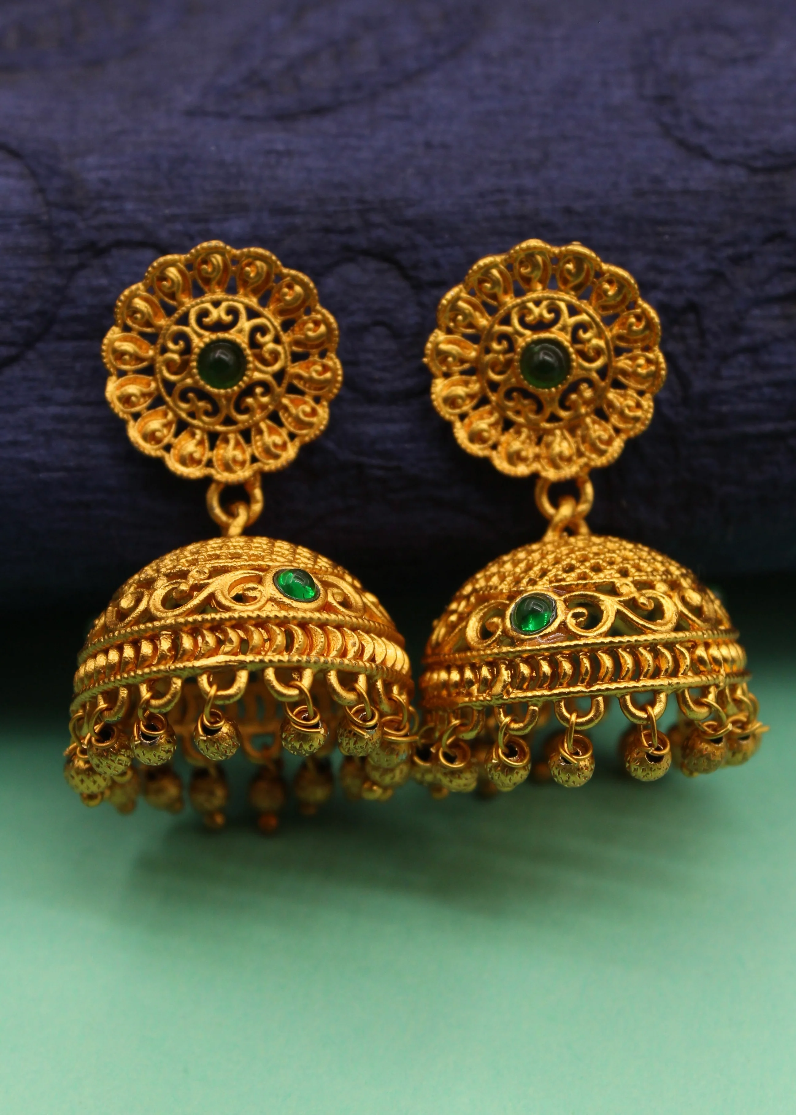 FLORAL JHUMKI EARRINGS - Image 6