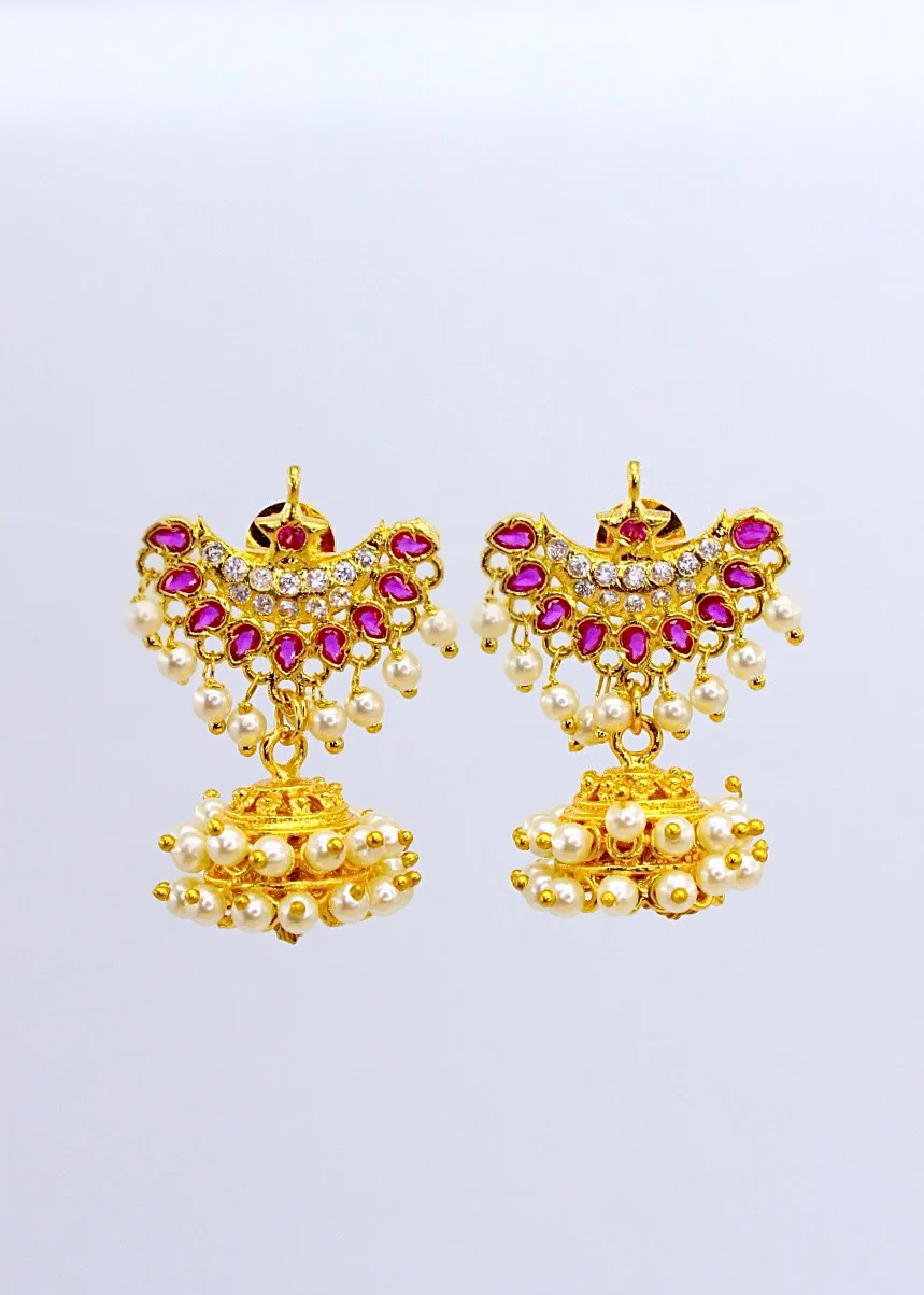 DELICATE JHUMKI EARRINGS - Image 2