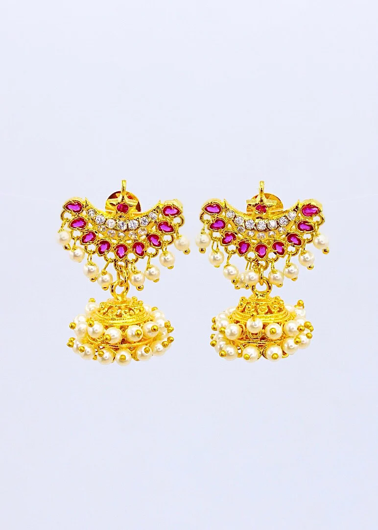 DELICATE JHUMKI EARRINGS - Image 3