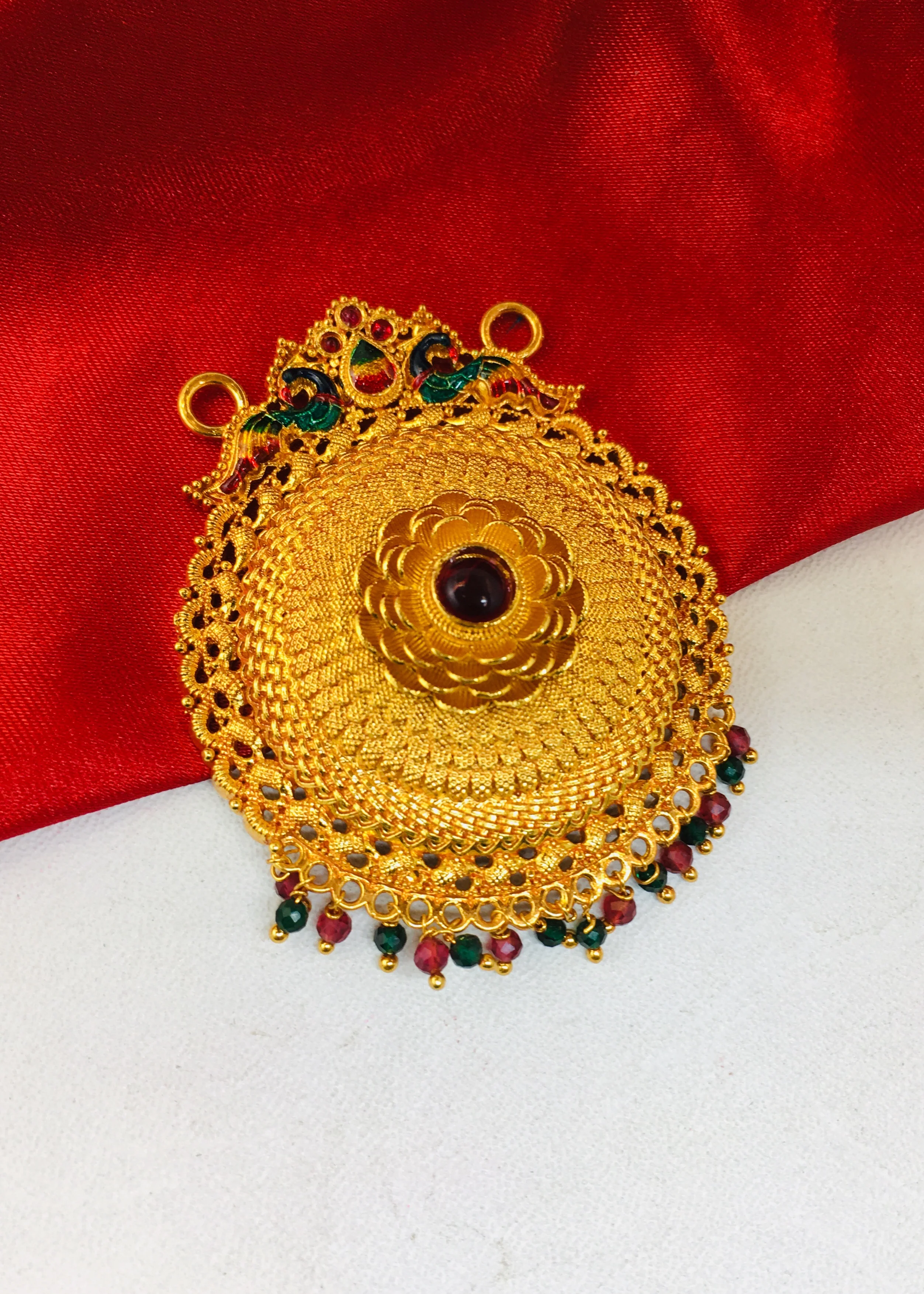 PEACOCK WITH FLORAL PENDANT - Image 7