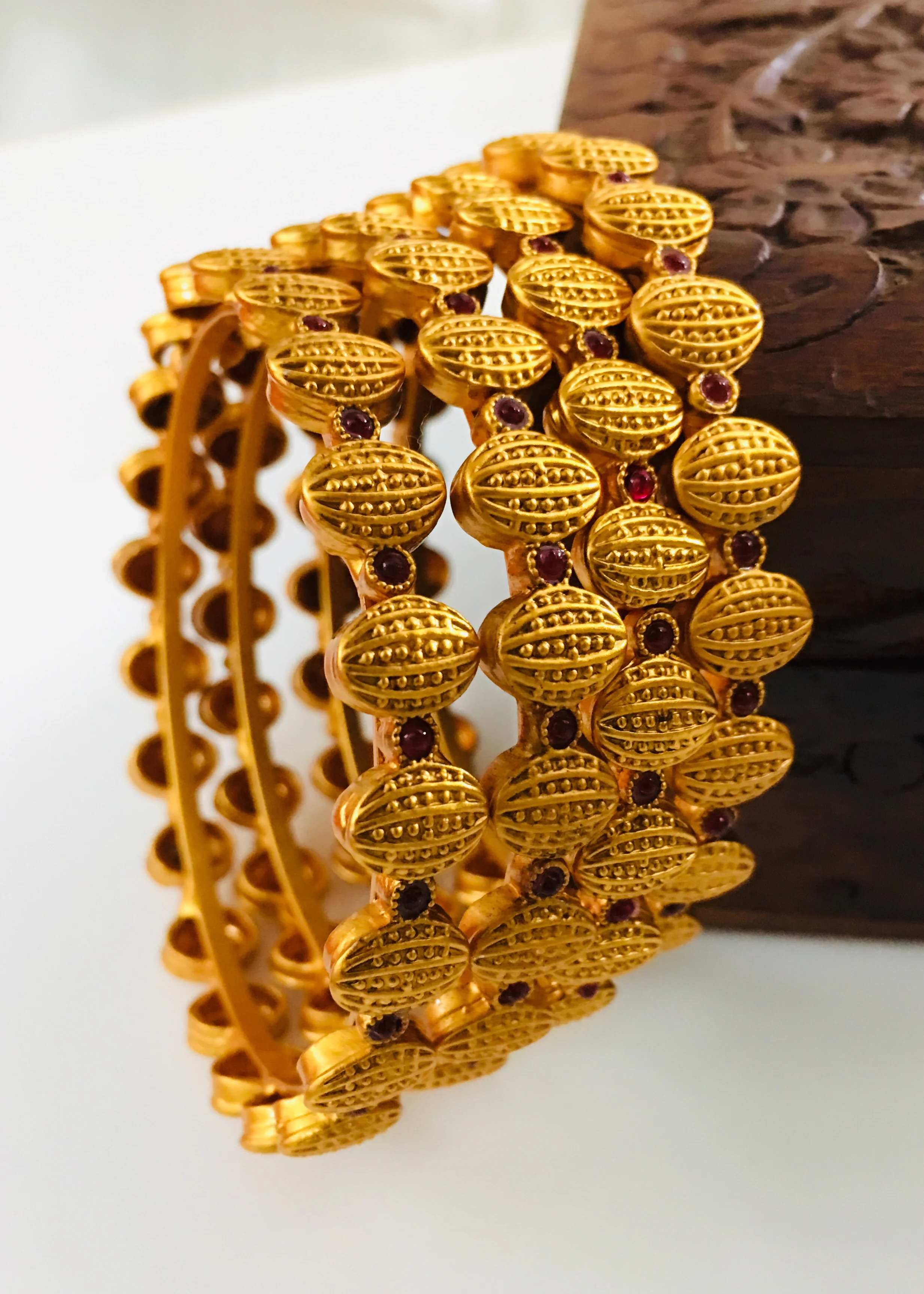 GOLD FINISH SIMPLE BANGLES - Image 3
