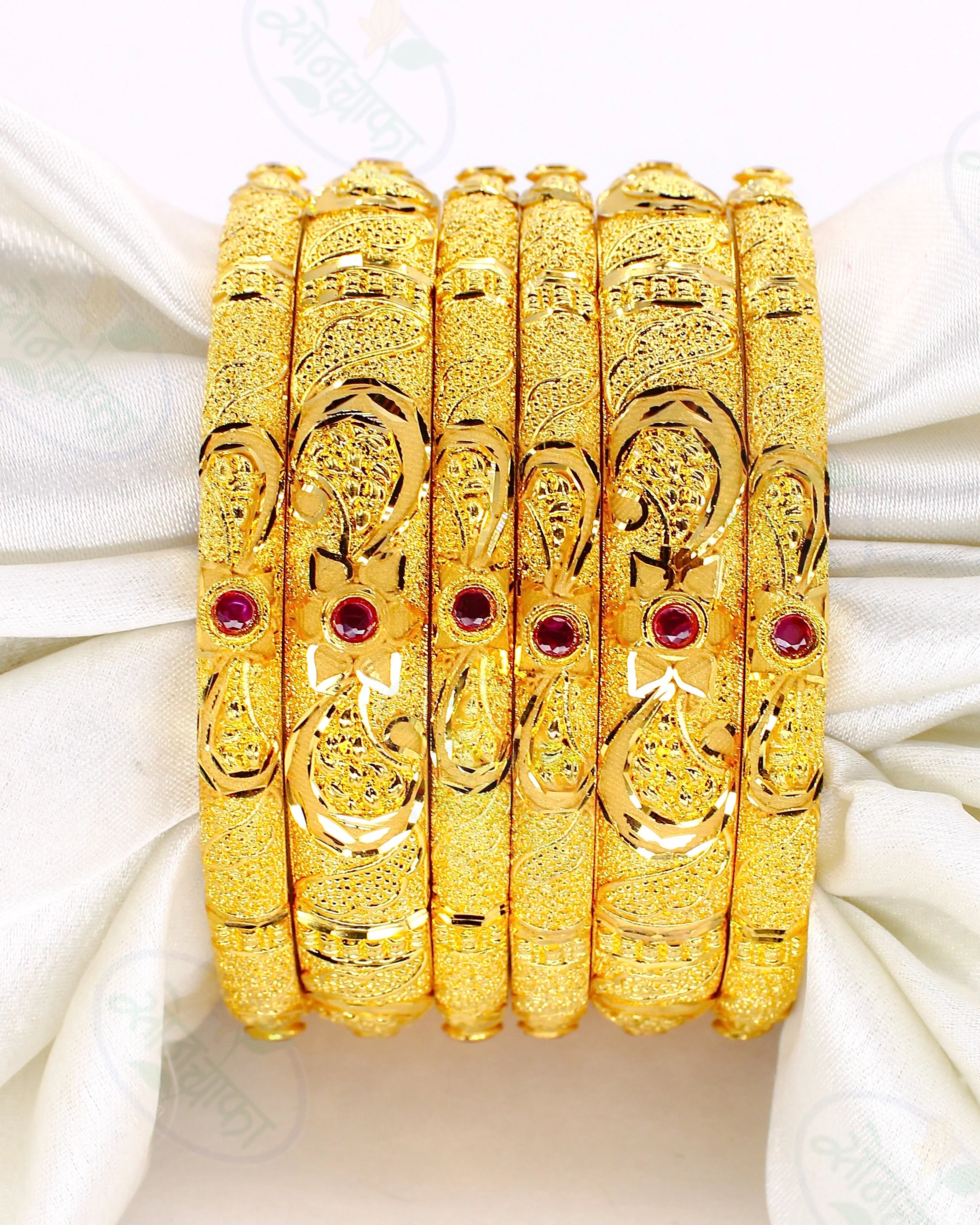 STUNNING GOLD PLATED BANGLES - Image 2