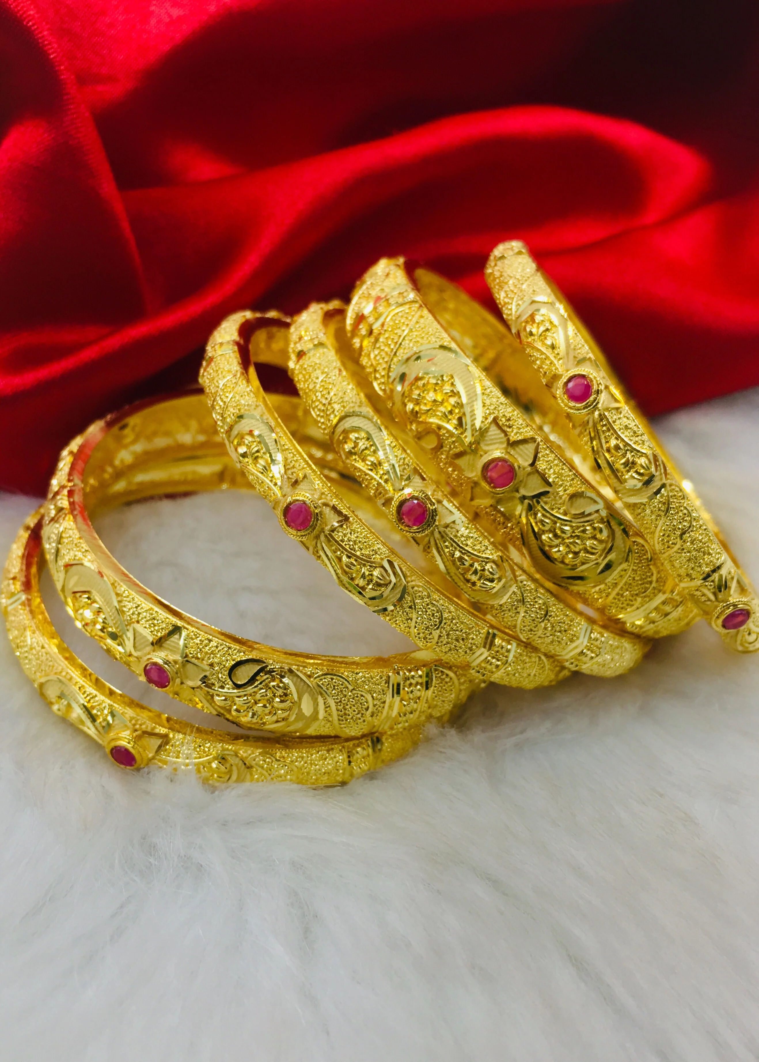 STUNNING GOLD PLATED BANGLES - Image 6