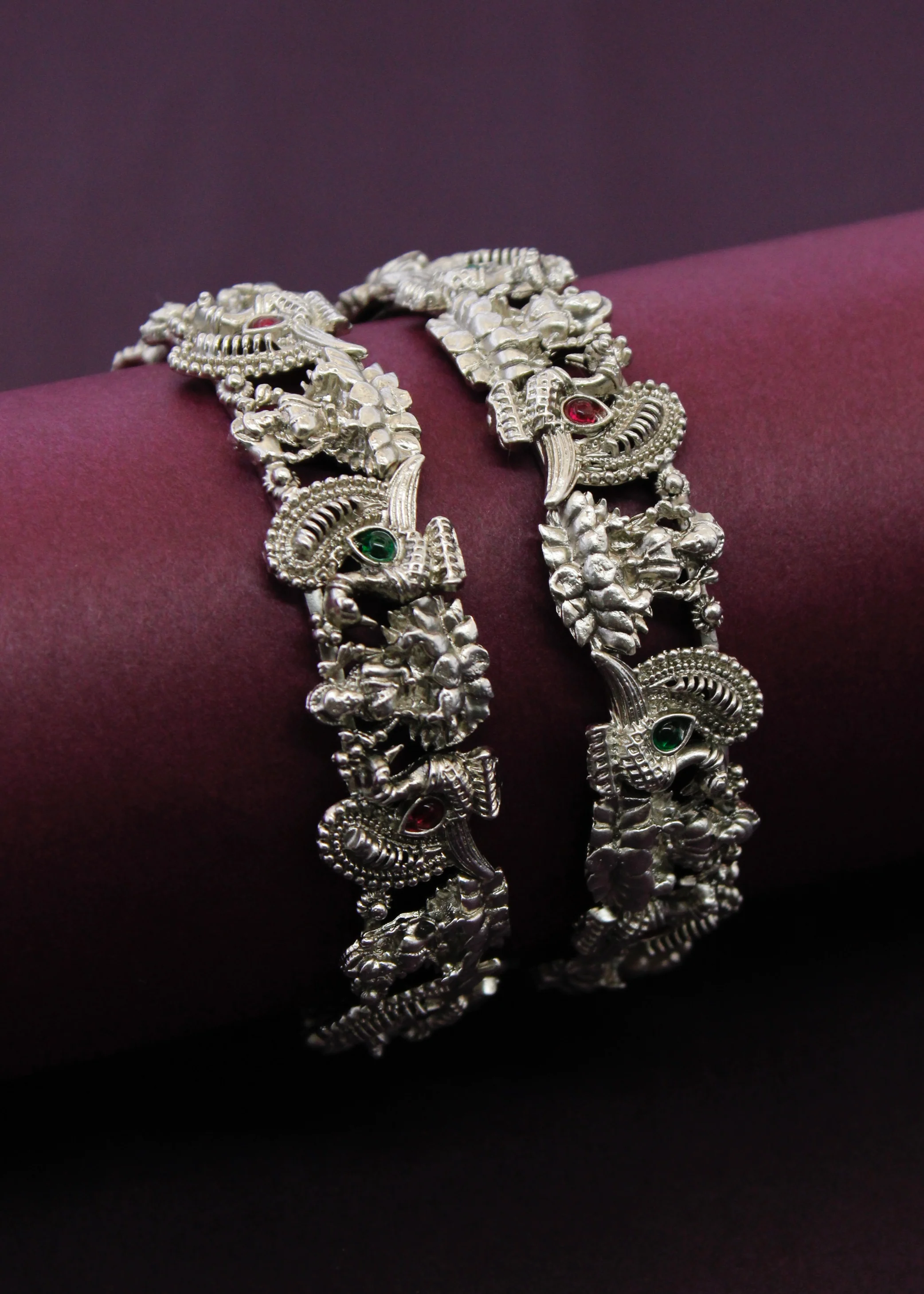 GODDESS LAXMI WITH PEACOCK BANGLES - Image 4