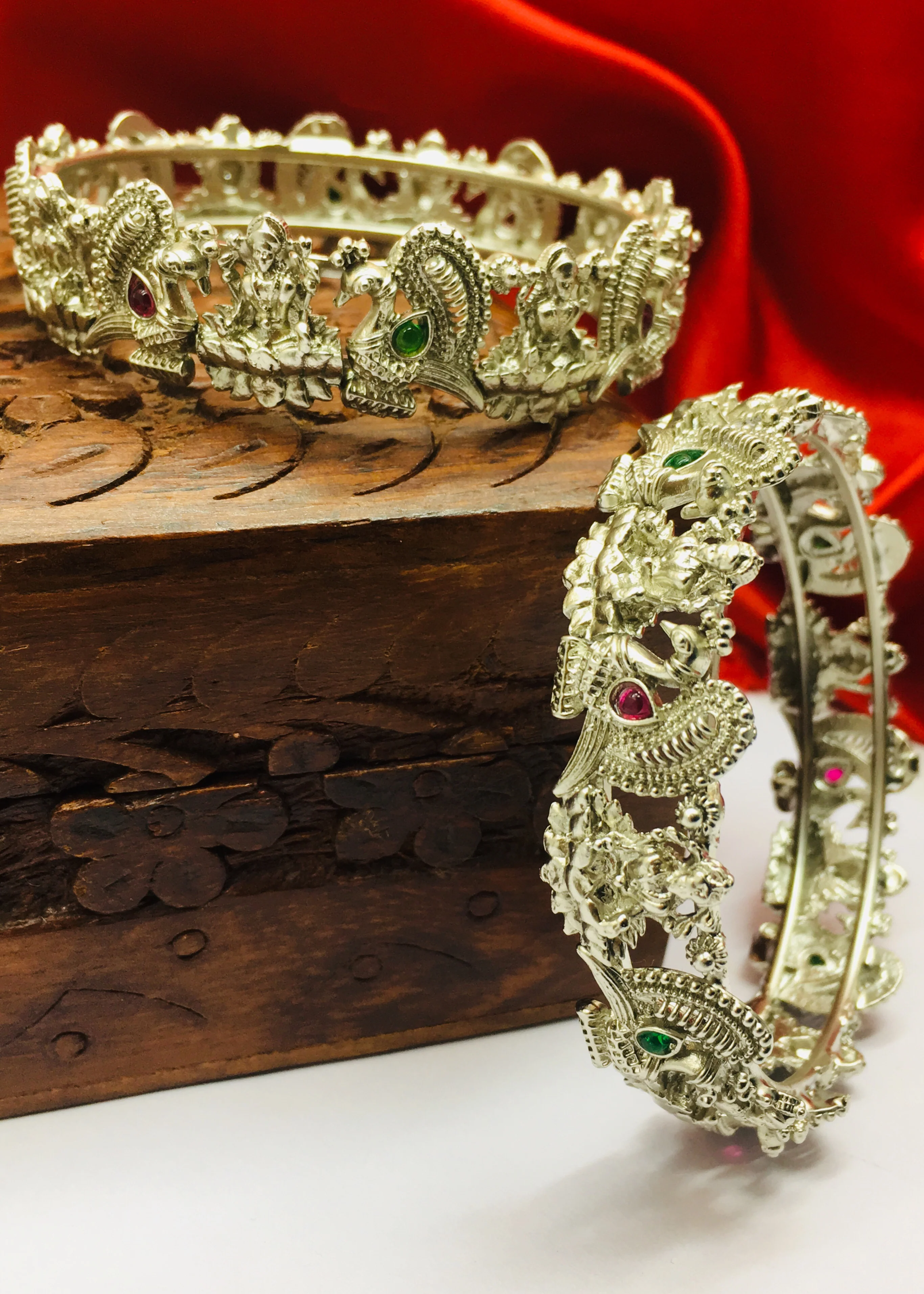 GODDESS LAXMI WITH PEACOCK BANGLES - Image 7