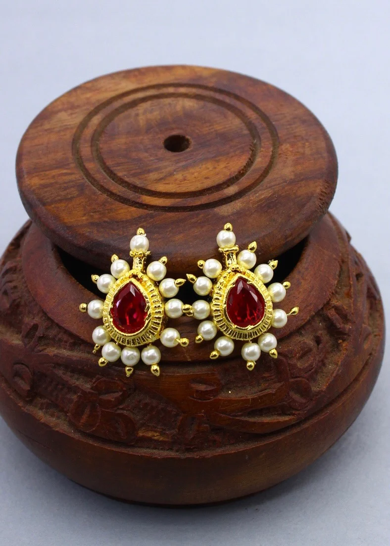 HALF MOON BUGADI WITH PEARL BEADS - Image 2