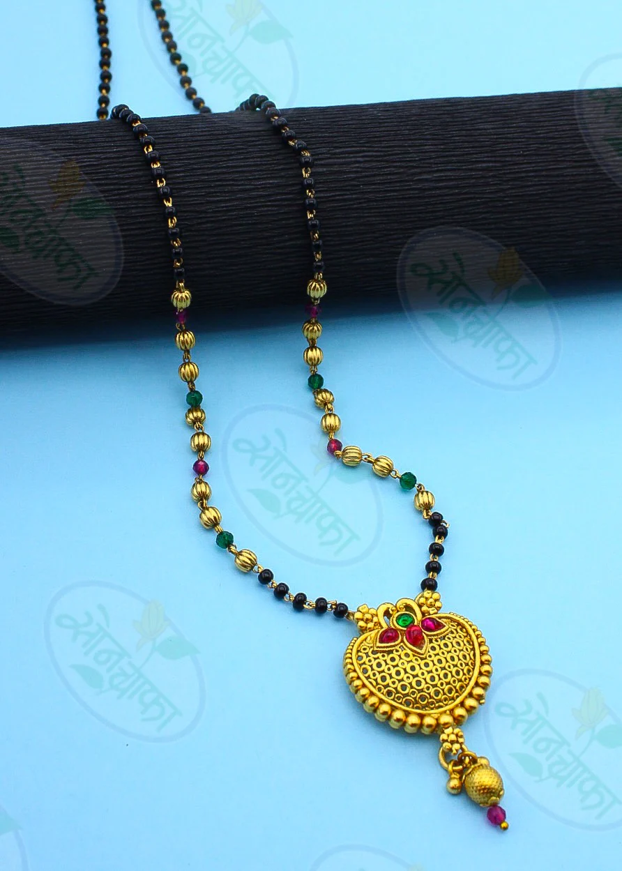 IMPERIOUS PEACOCK RAJWADI MANGALSUTRA - Image 5