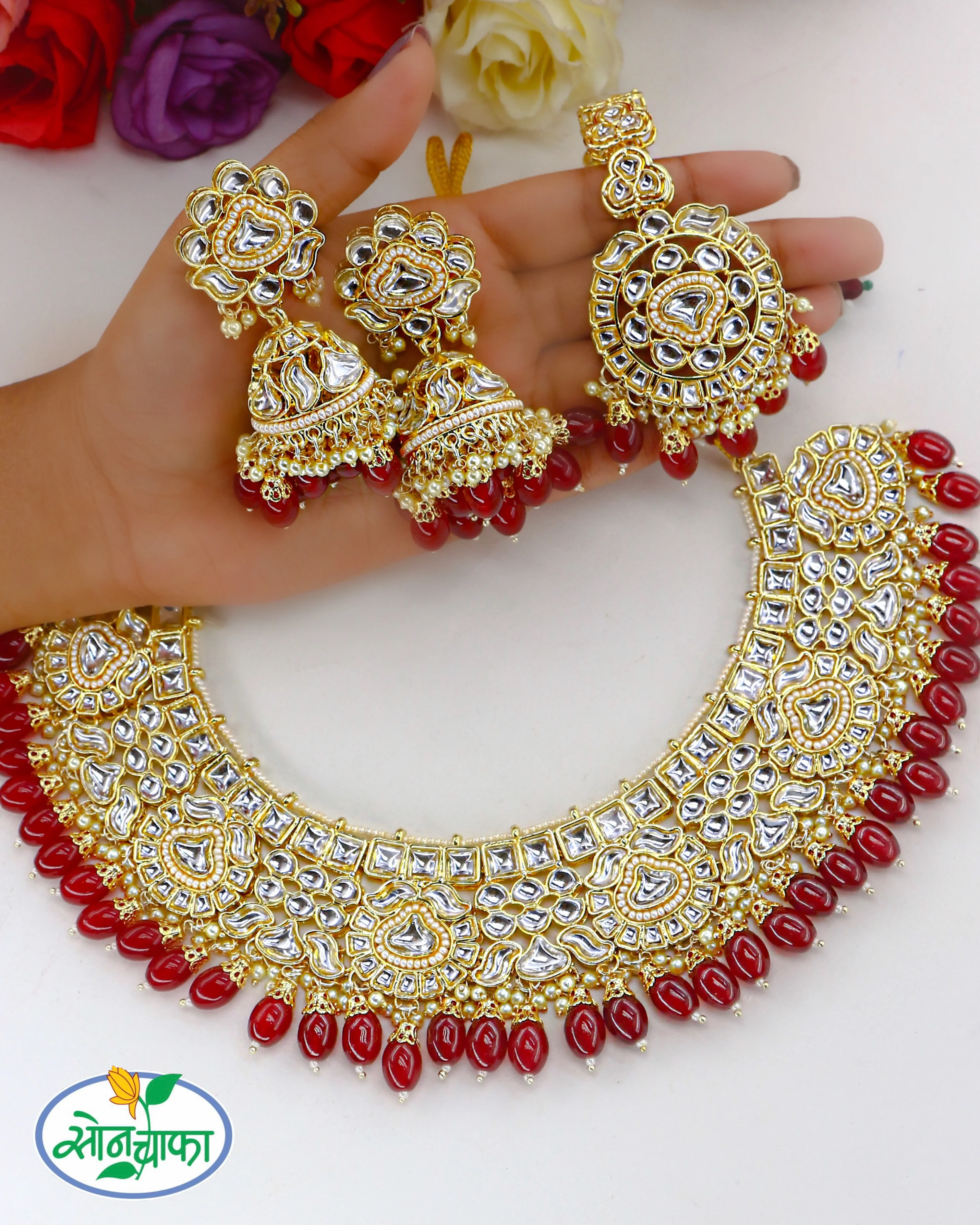 WEDDING WEAR KUNDAN NECKLACE - Image 2
