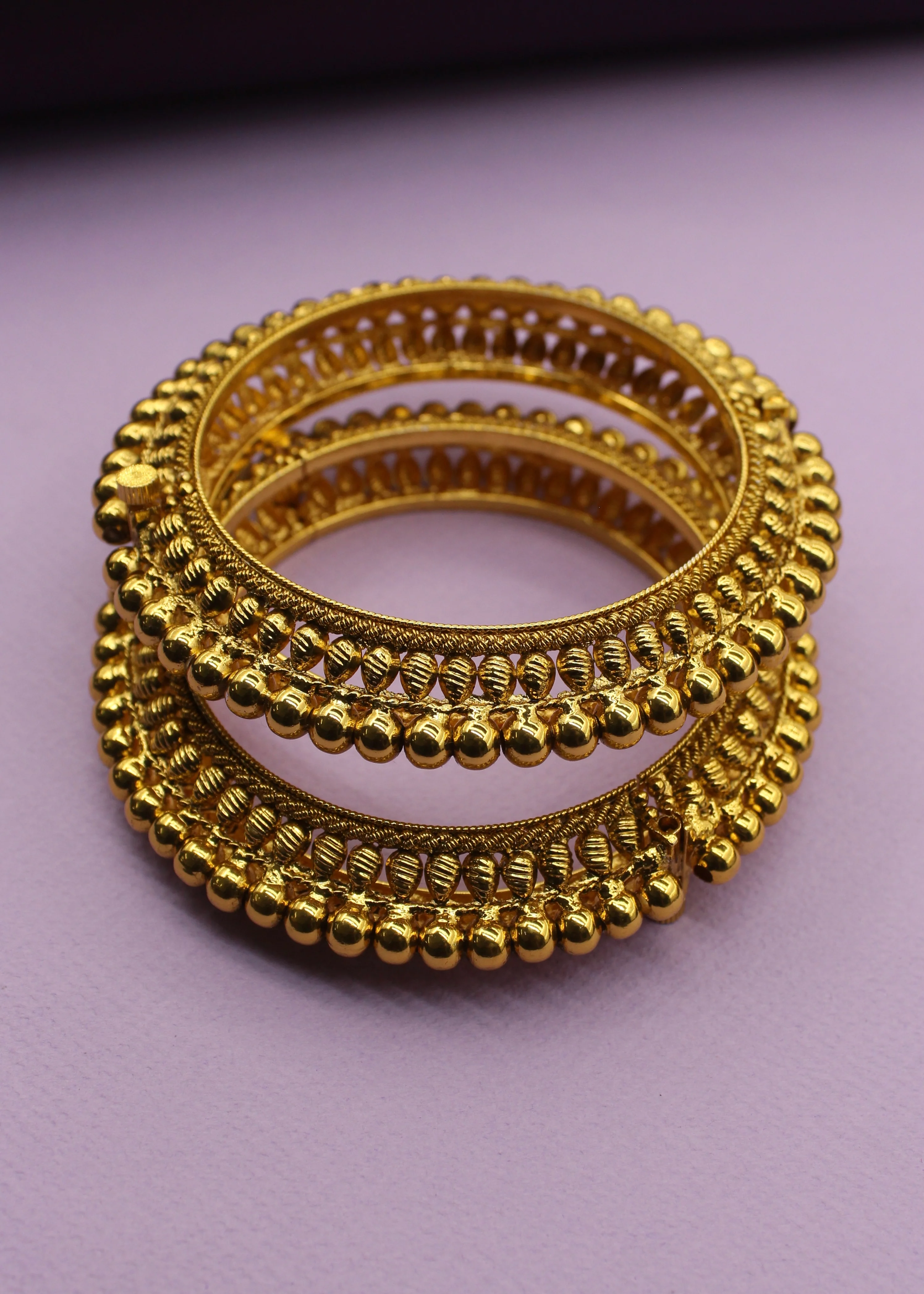 GOLDEN BEADED TRADITIONAL KANGAN - Image 2