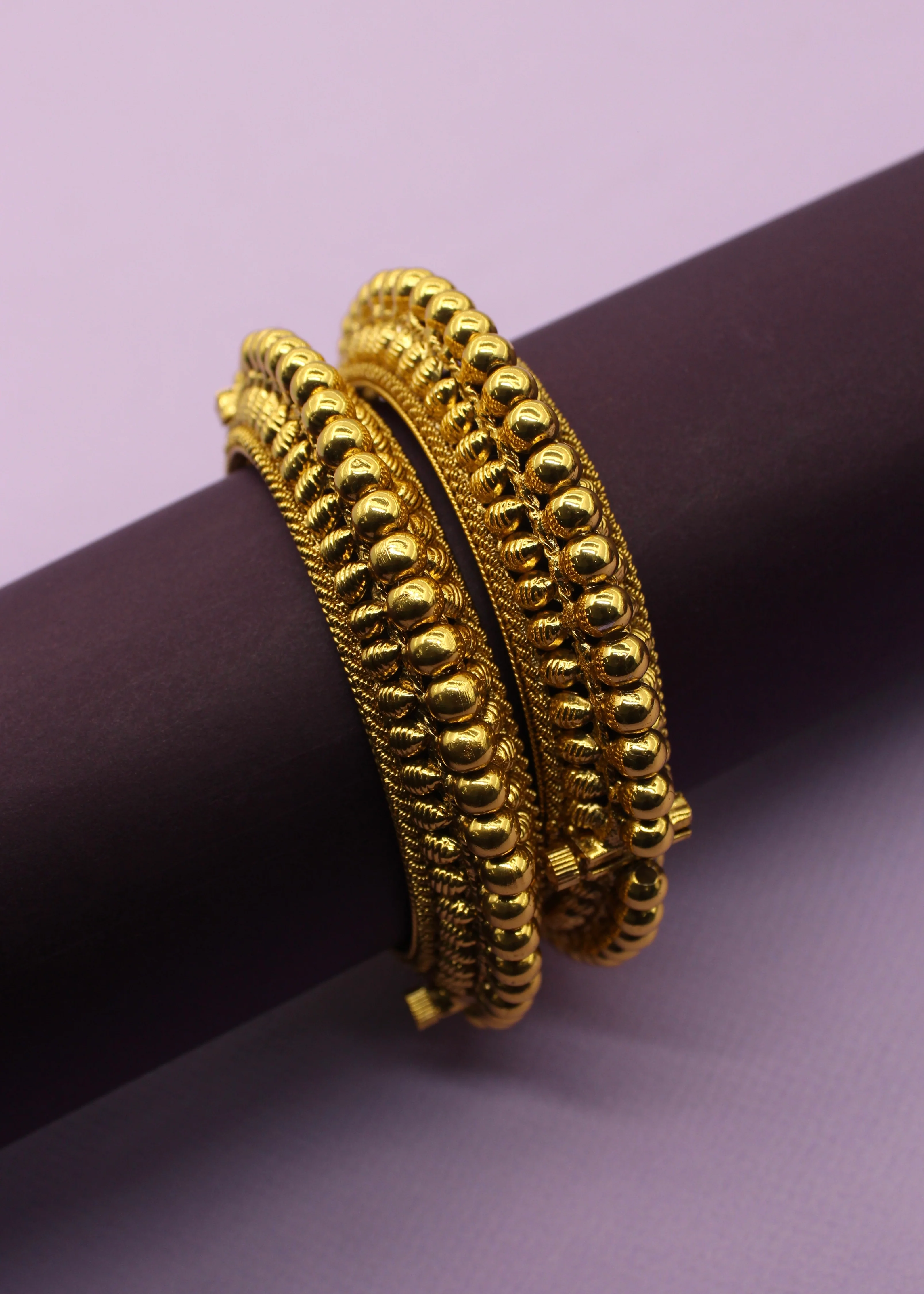 GOLDEN BEADED TRADITIONAL KANGAN - Image 3
