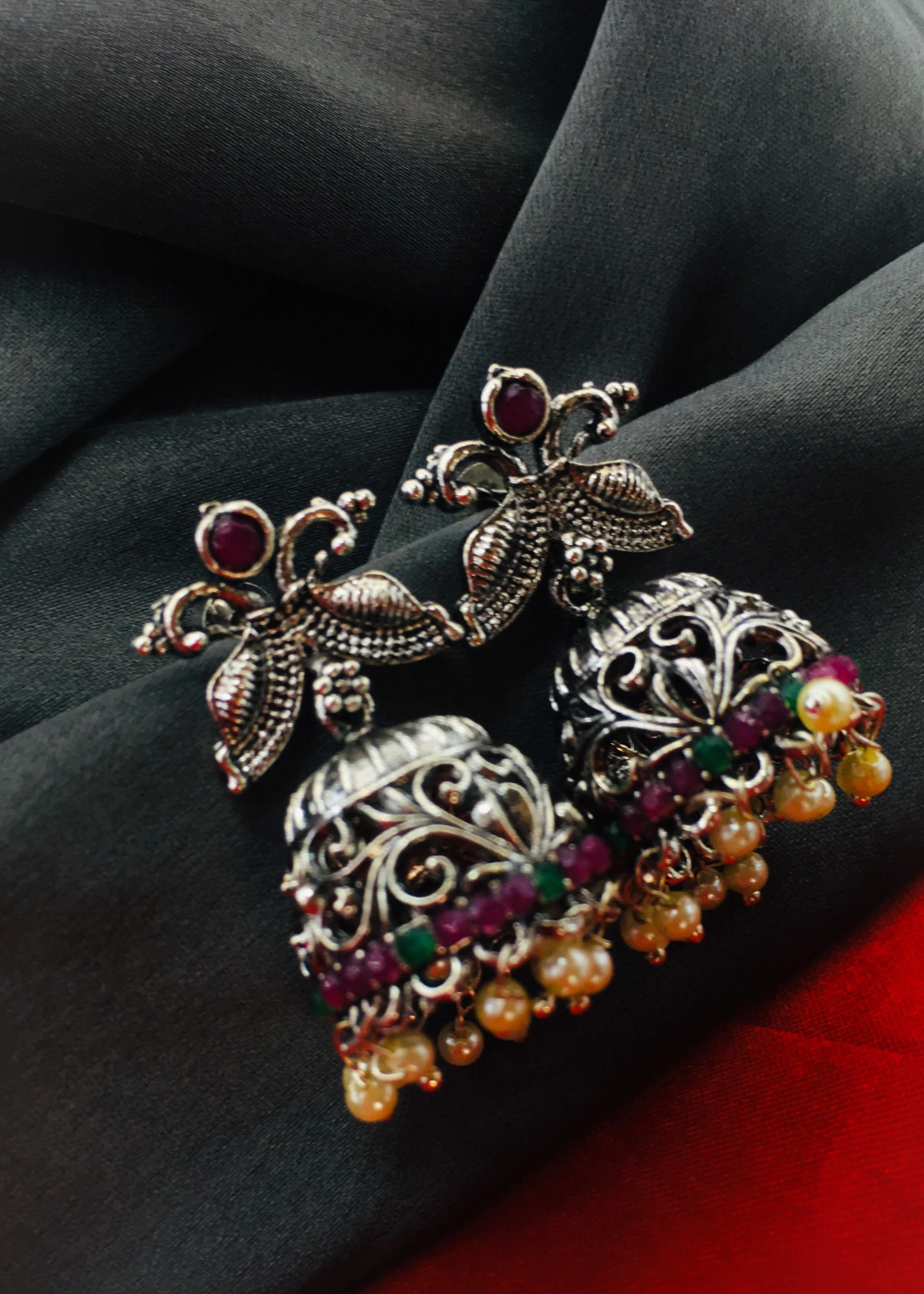 FANCY OXIDISED JHUMKI - Image 3