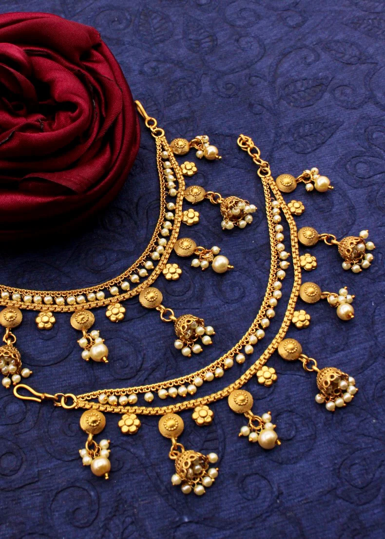 MATTE FLORAL PEARL BEADS KANCHAIN - Image 5