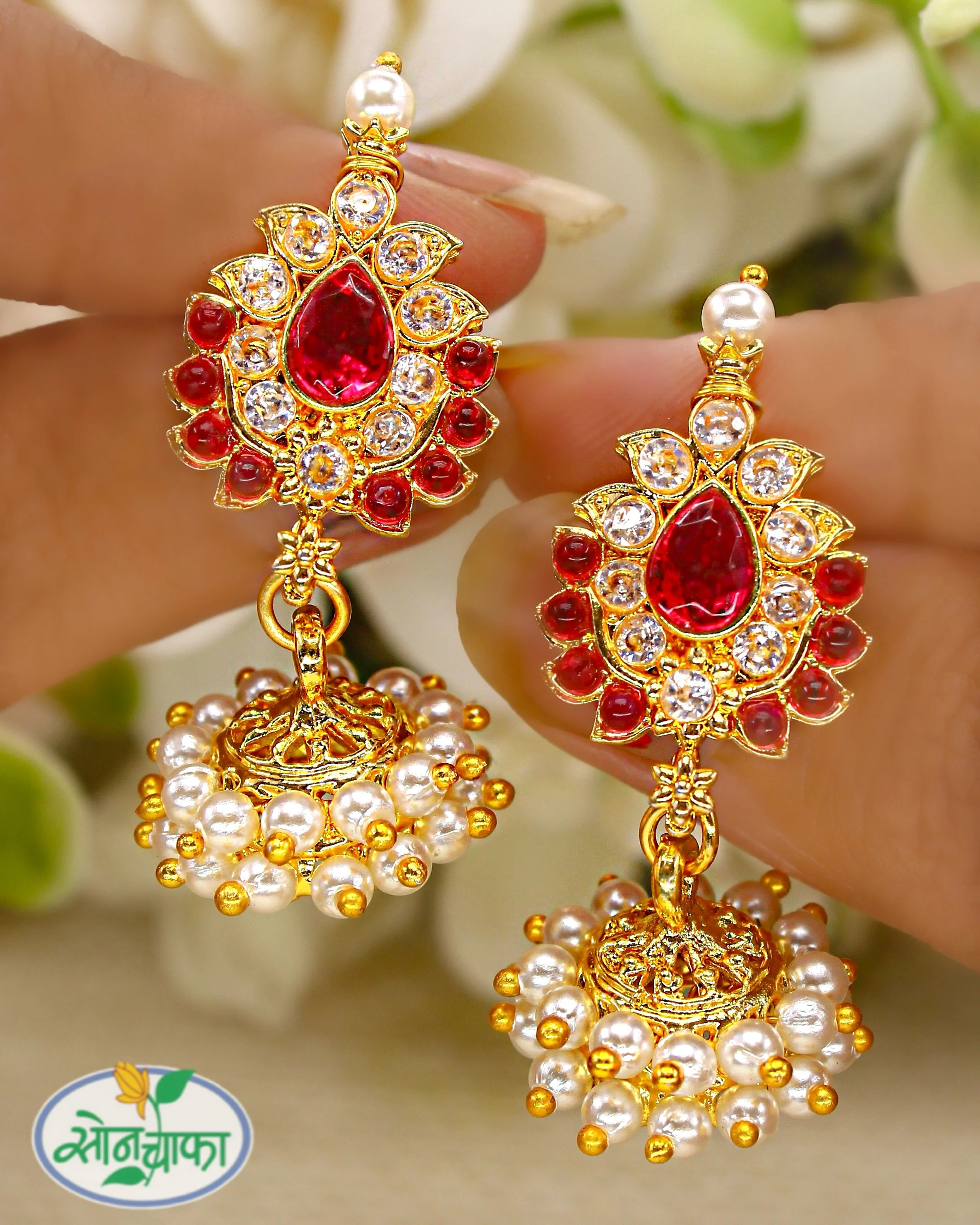 BRILLIANT MOTI JHUMKA - Image 2