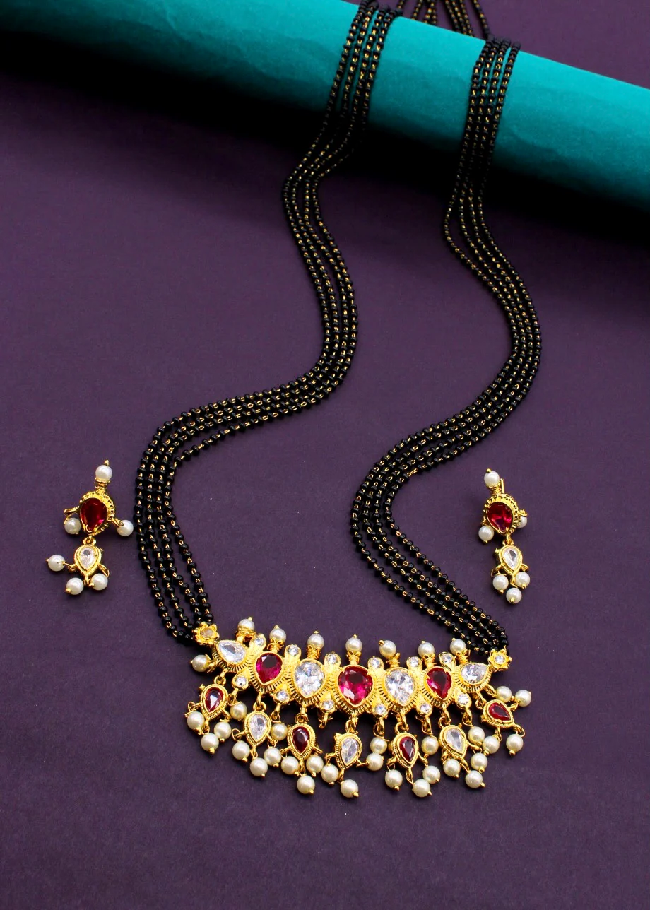 MULTI COLOUR TANMANI MANGALSUTRA - Image 3