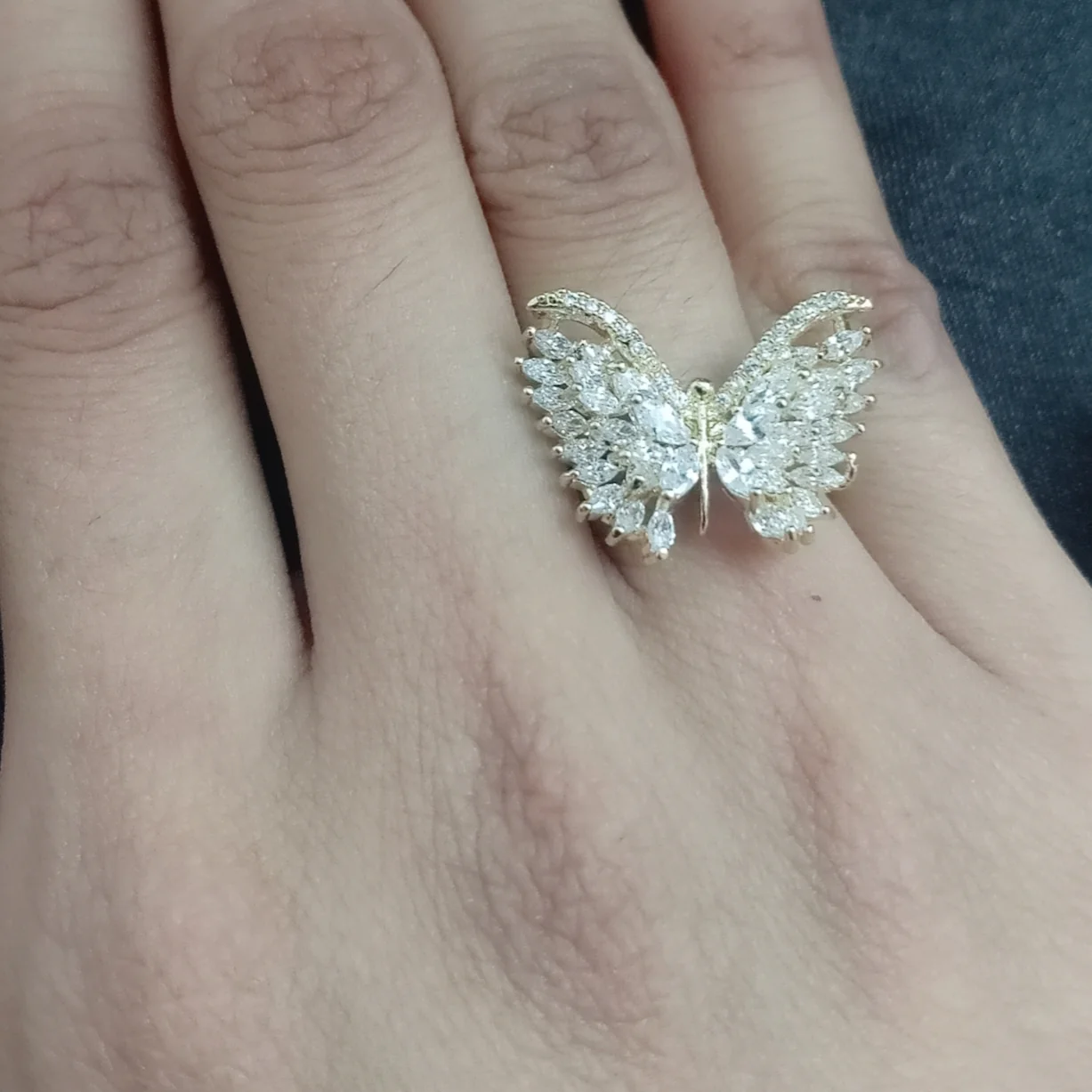 BUTTERFLY DESIGNER DIA RING - Image 3