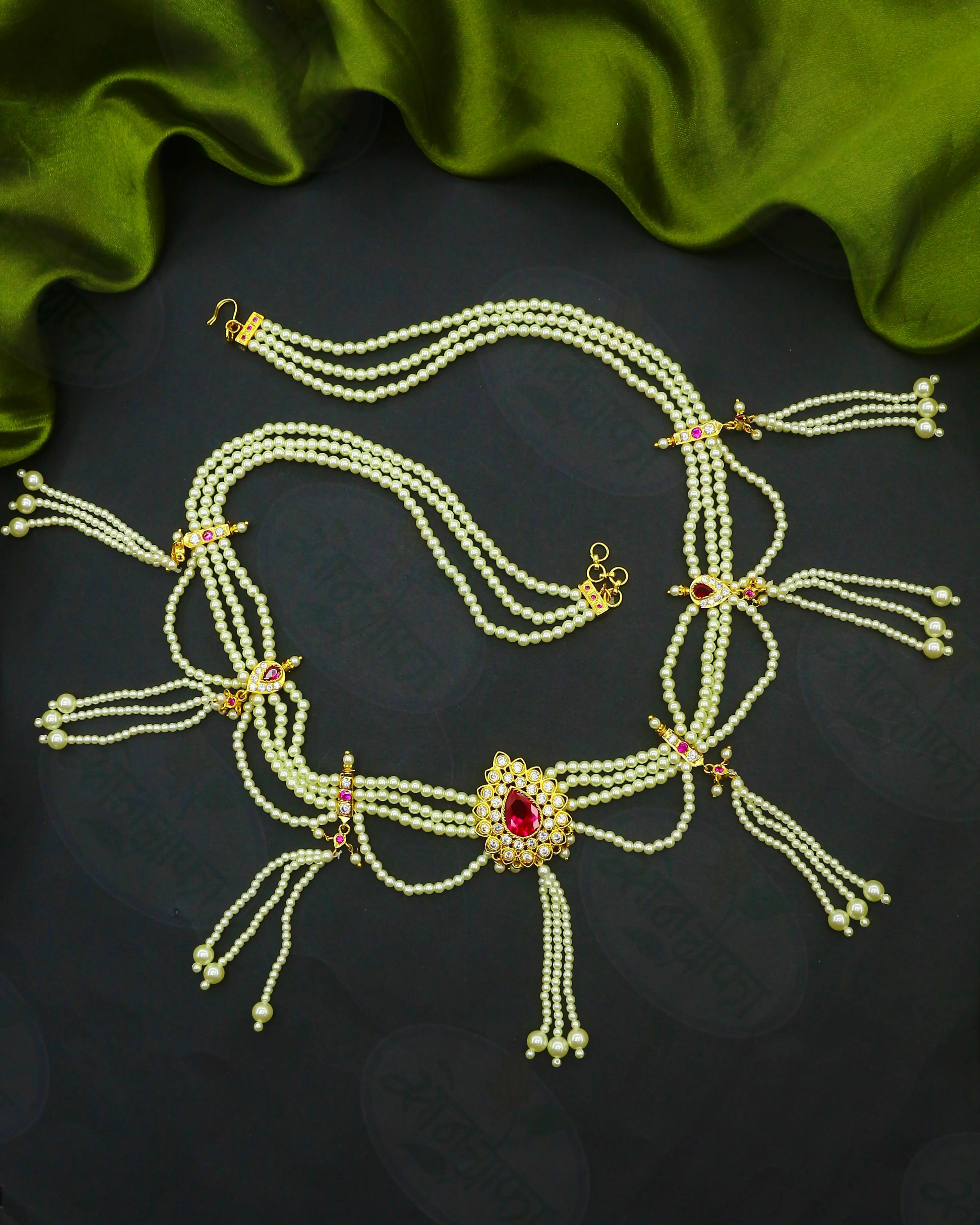 TRADITIONAL GLAM PEARL MEKHALA - Image 4